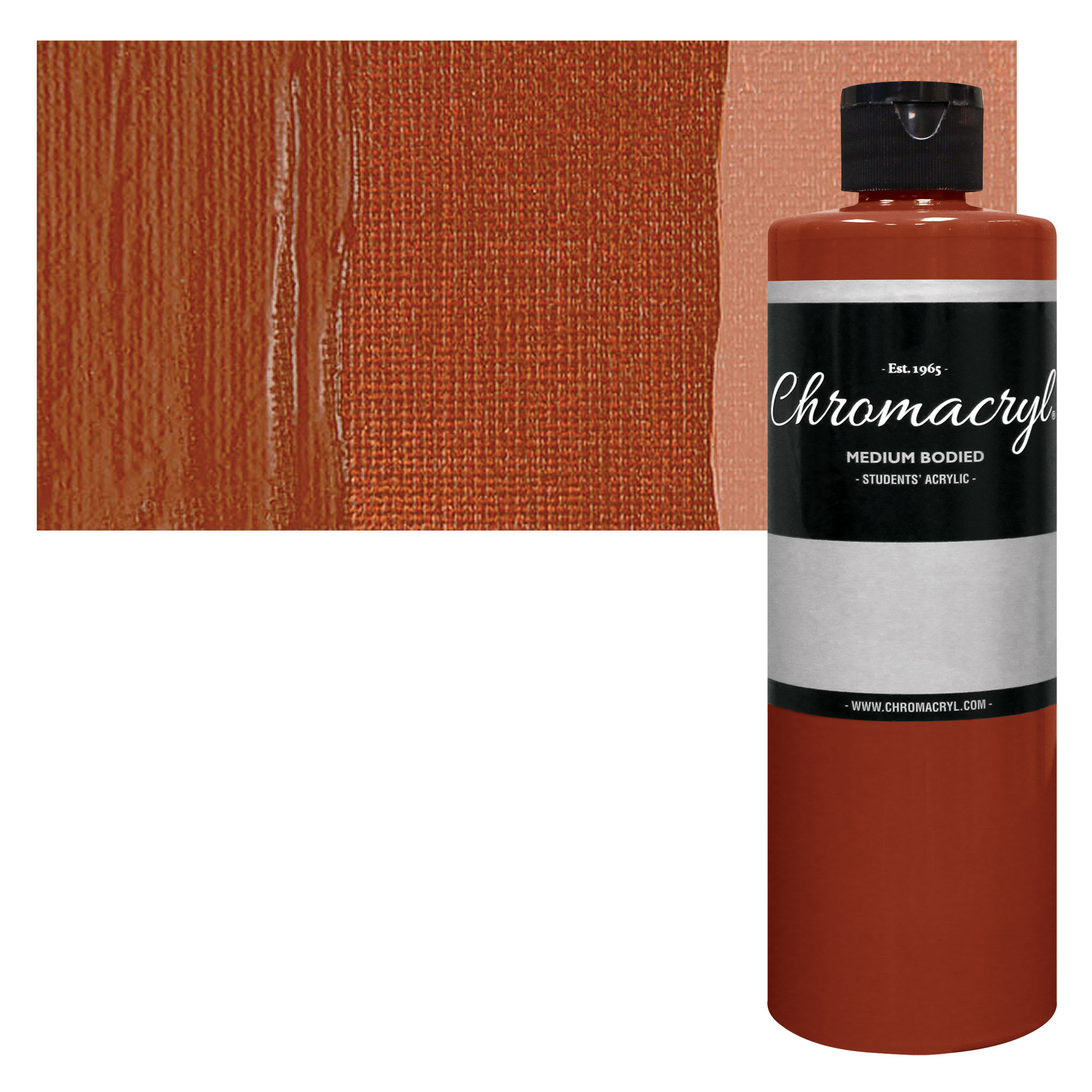 Chromacryl Students' Acrylics - Burnt Sienna, 16 oz bottle