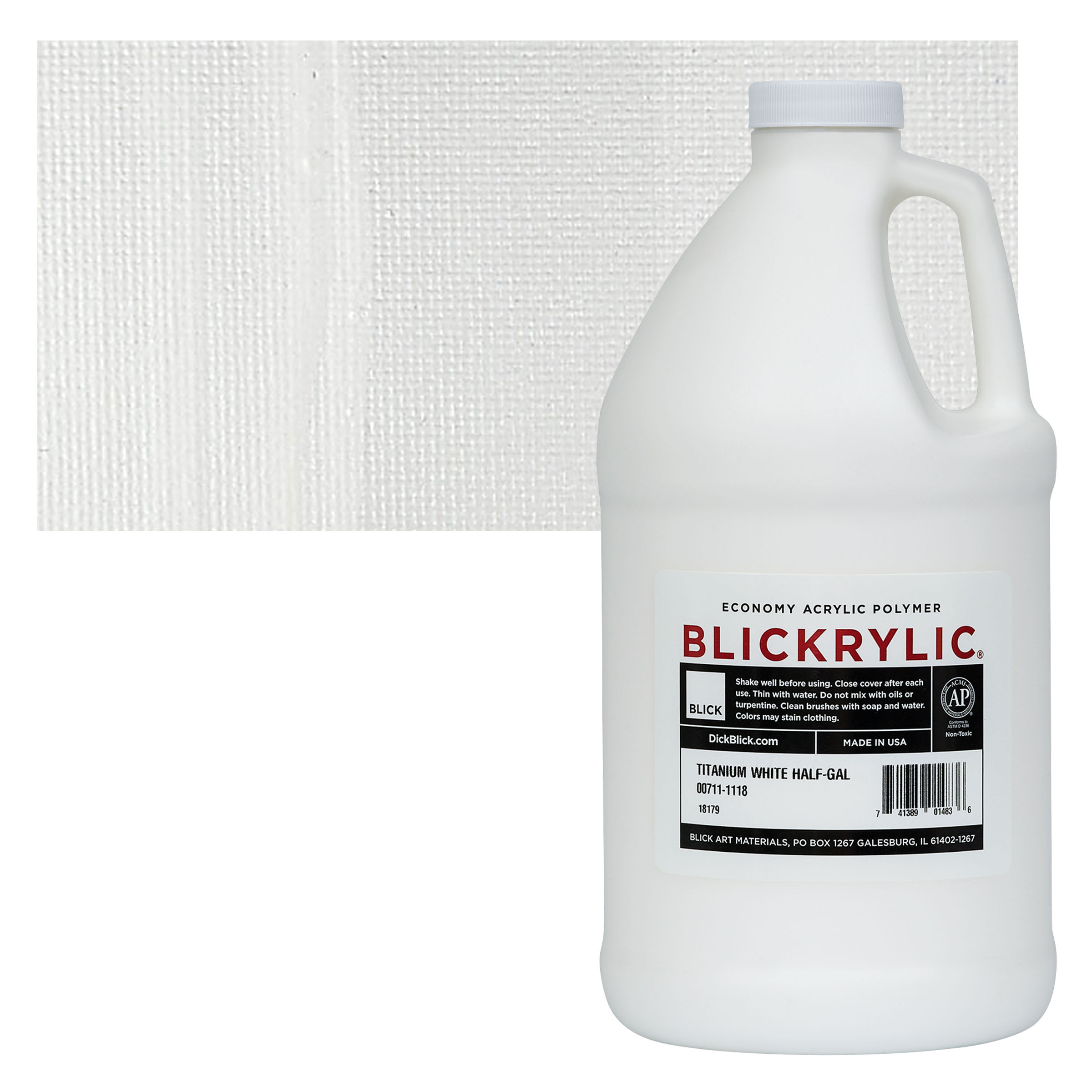 Blickrylic Student Acrylics - Titanium White, Half Gallon