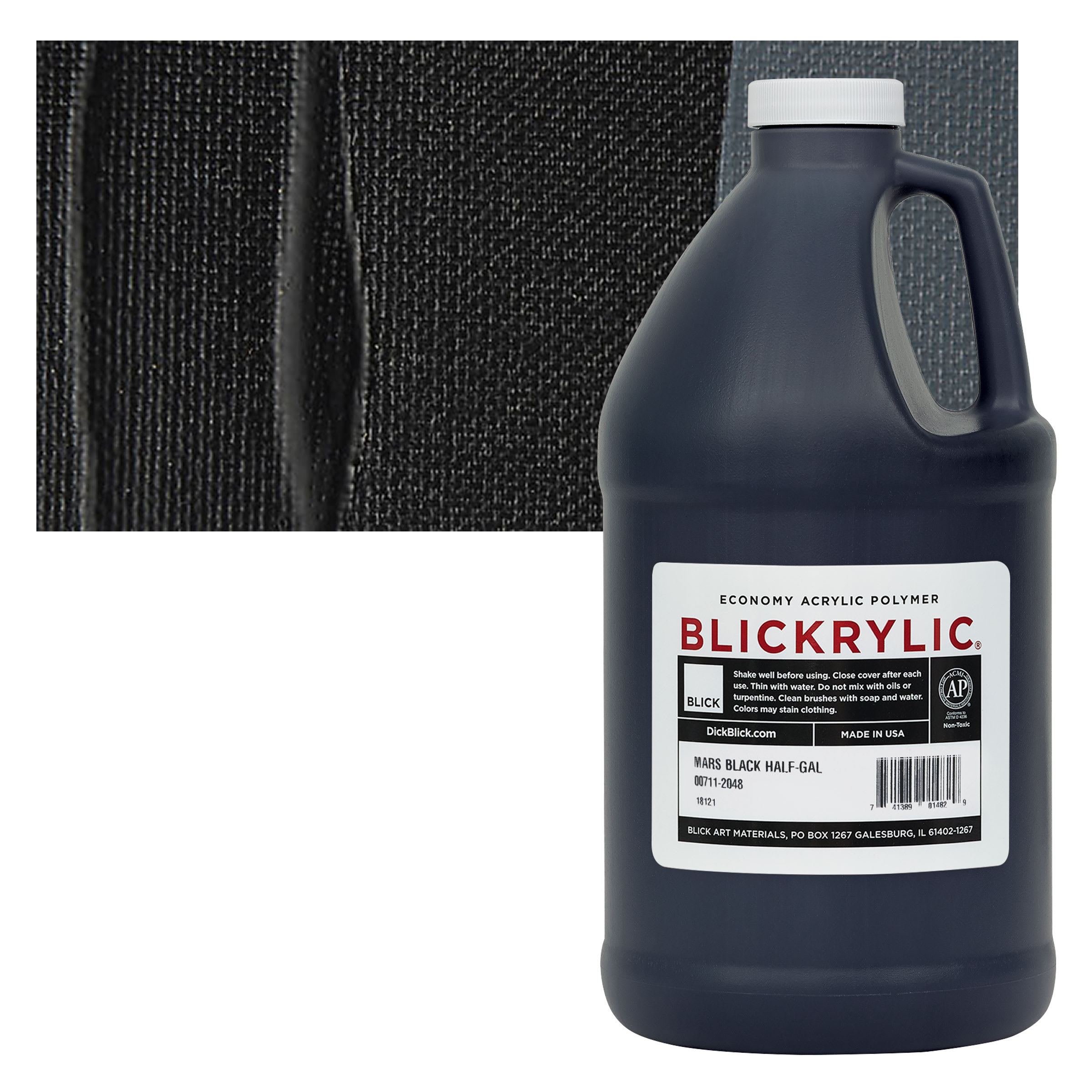 Blickrylic Student Acrylics - Mars Black, Half Gallon