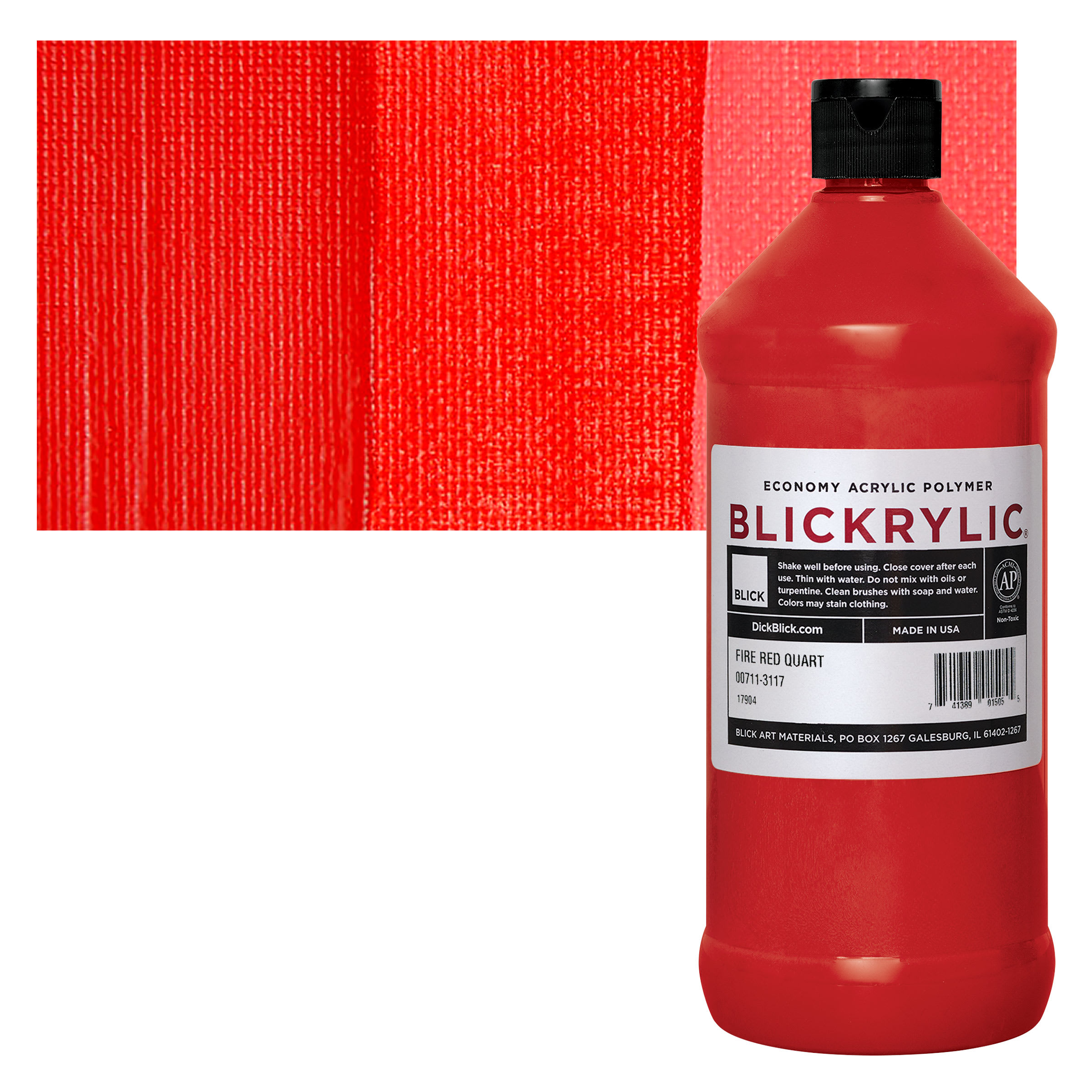 Blickrylic Student Acrylics - Fire Red, Quart