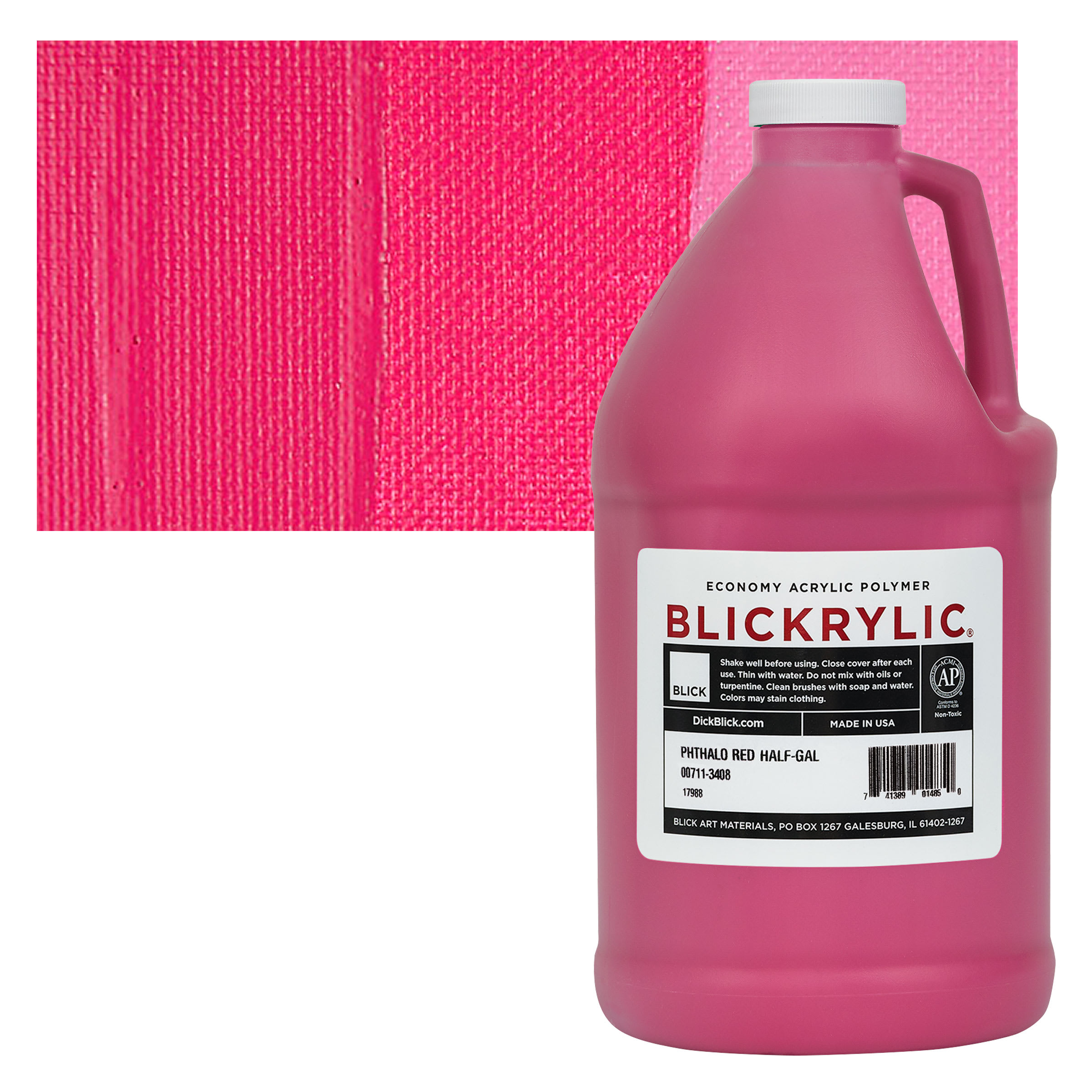 Blickrylic Student Acrylics - Phthalo Red, Half Gallon