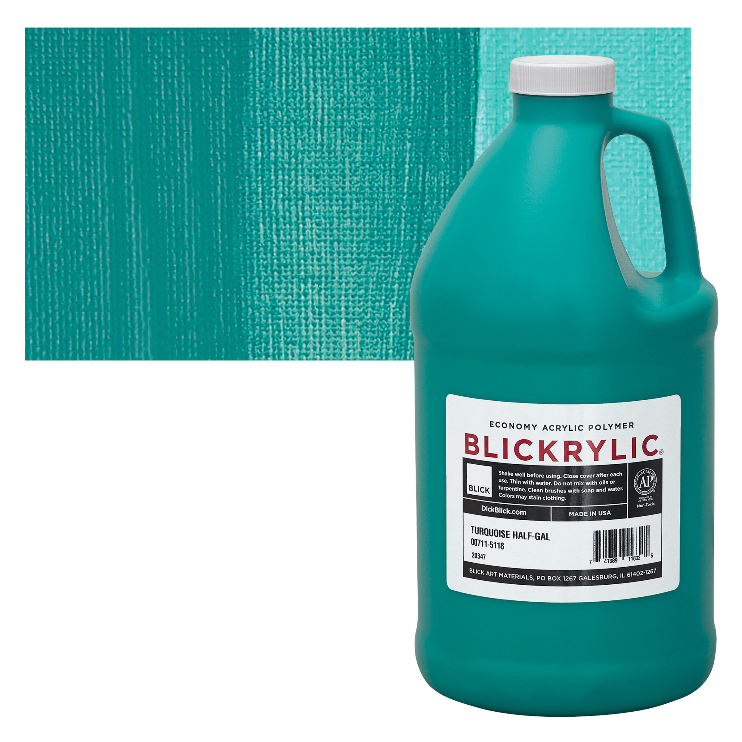 Blickrylic Student Acrylics - Turquoise, Half Gallon