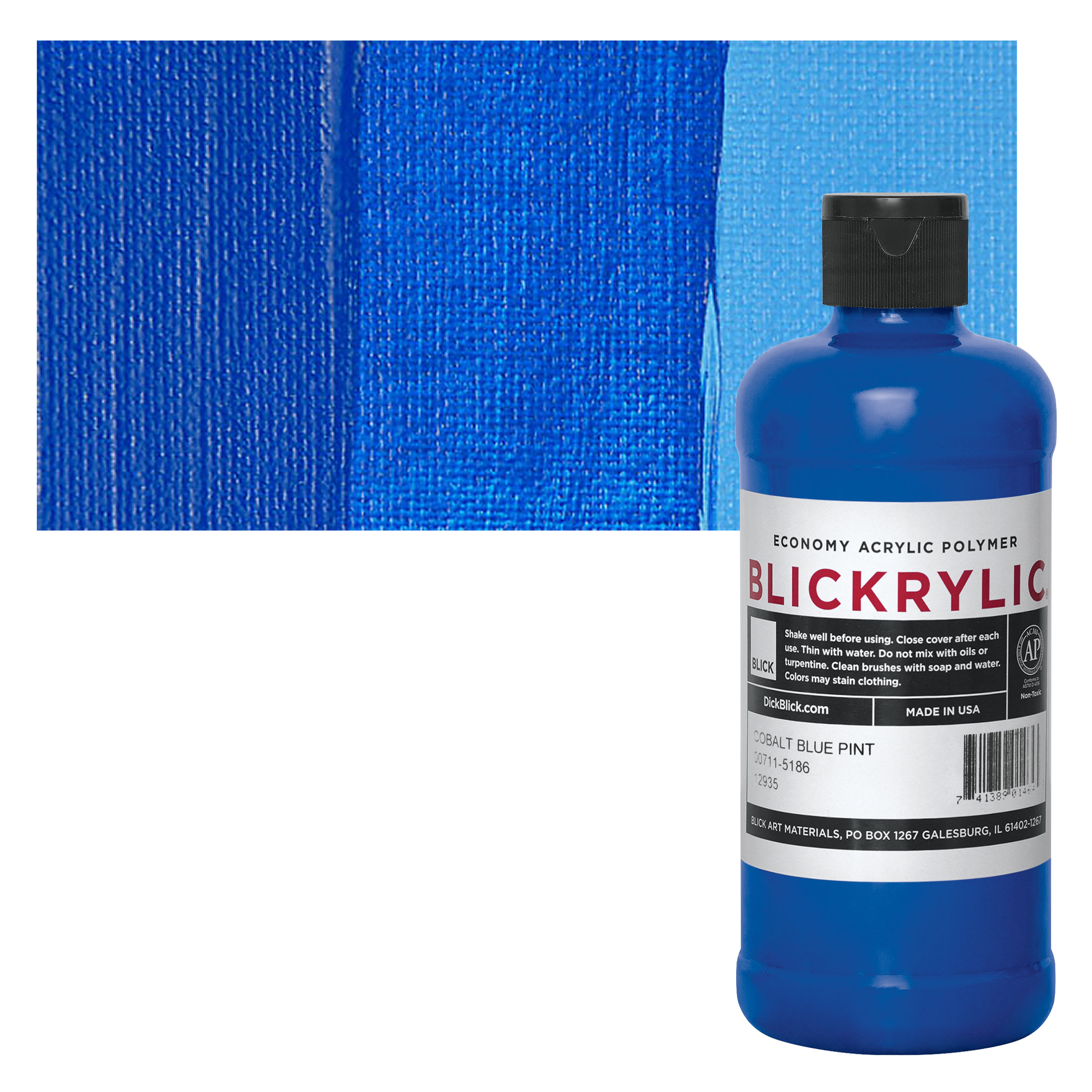 Blickrylic Student Acrylics - Cobalt Blue, Pint