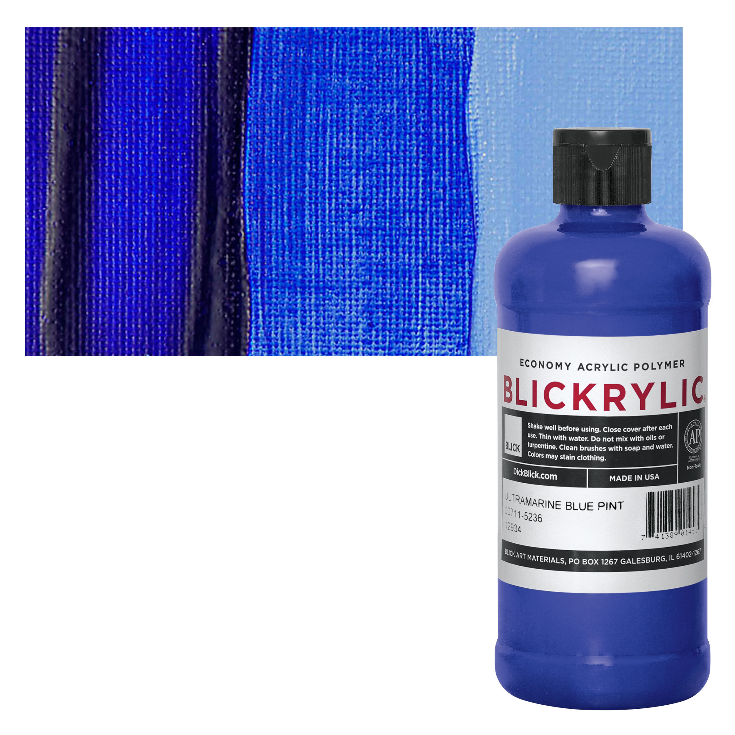 Blickrylic Student Acrylics - Ultramarine Blue, Pint