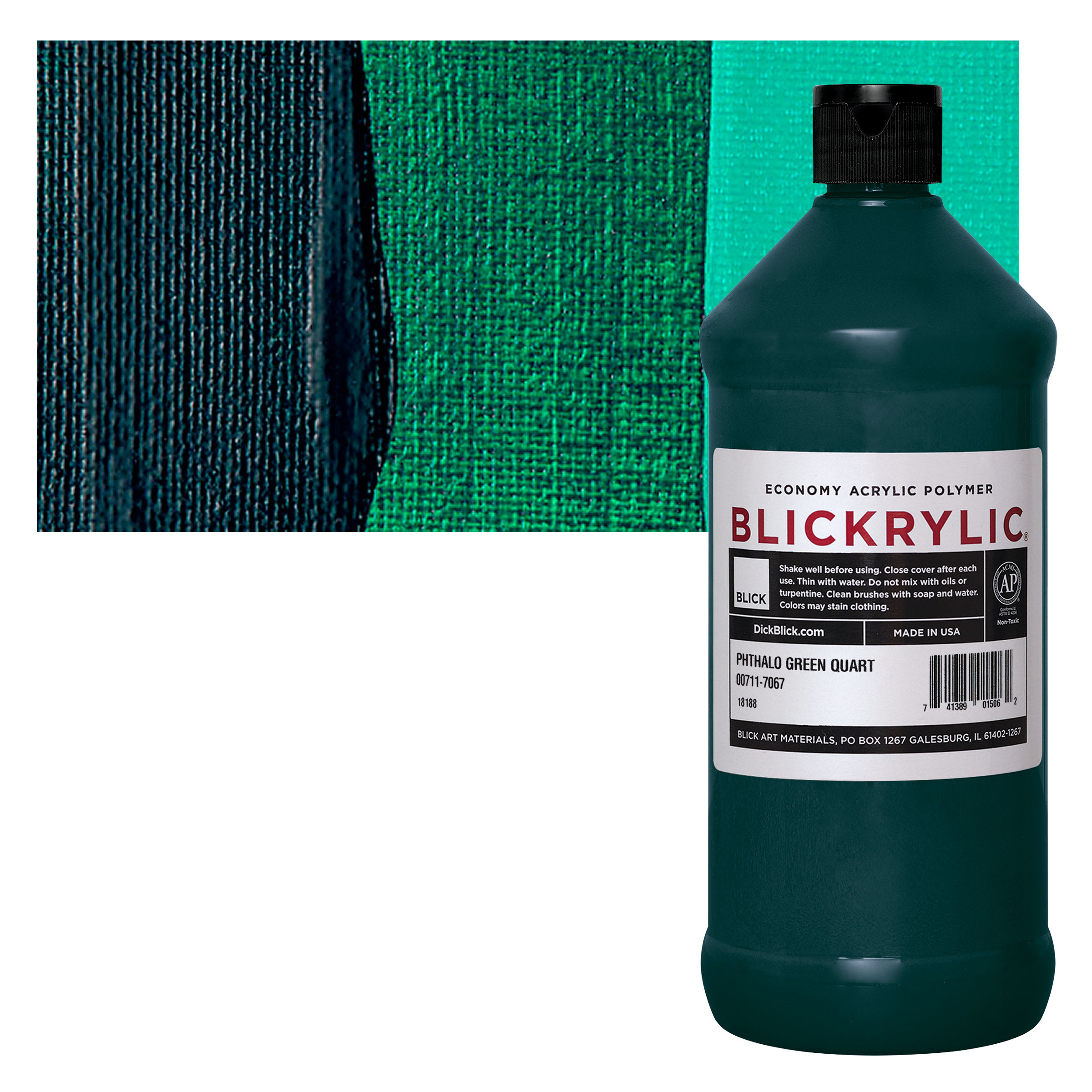 Blickrylic Student Acrylics - Phthalo Green, Quart