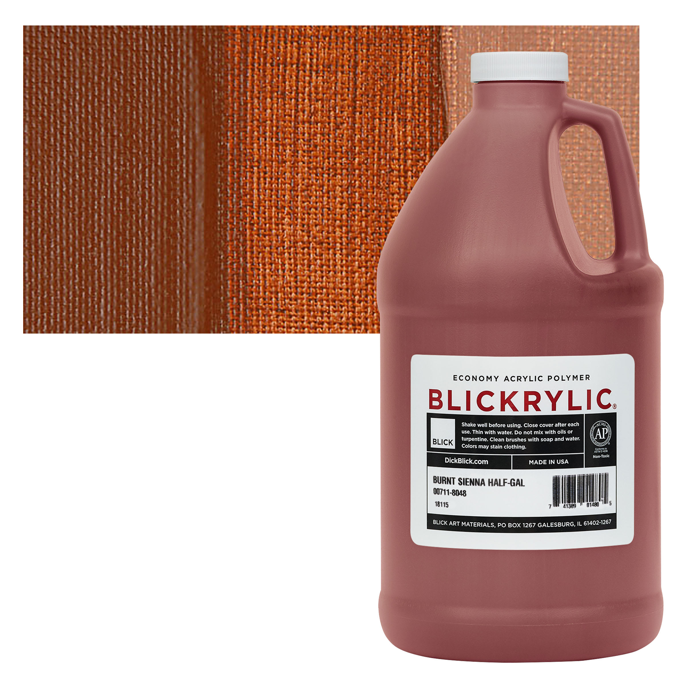 Blickrylic Student Acrylics - Burnt Sienna, Half Gallon