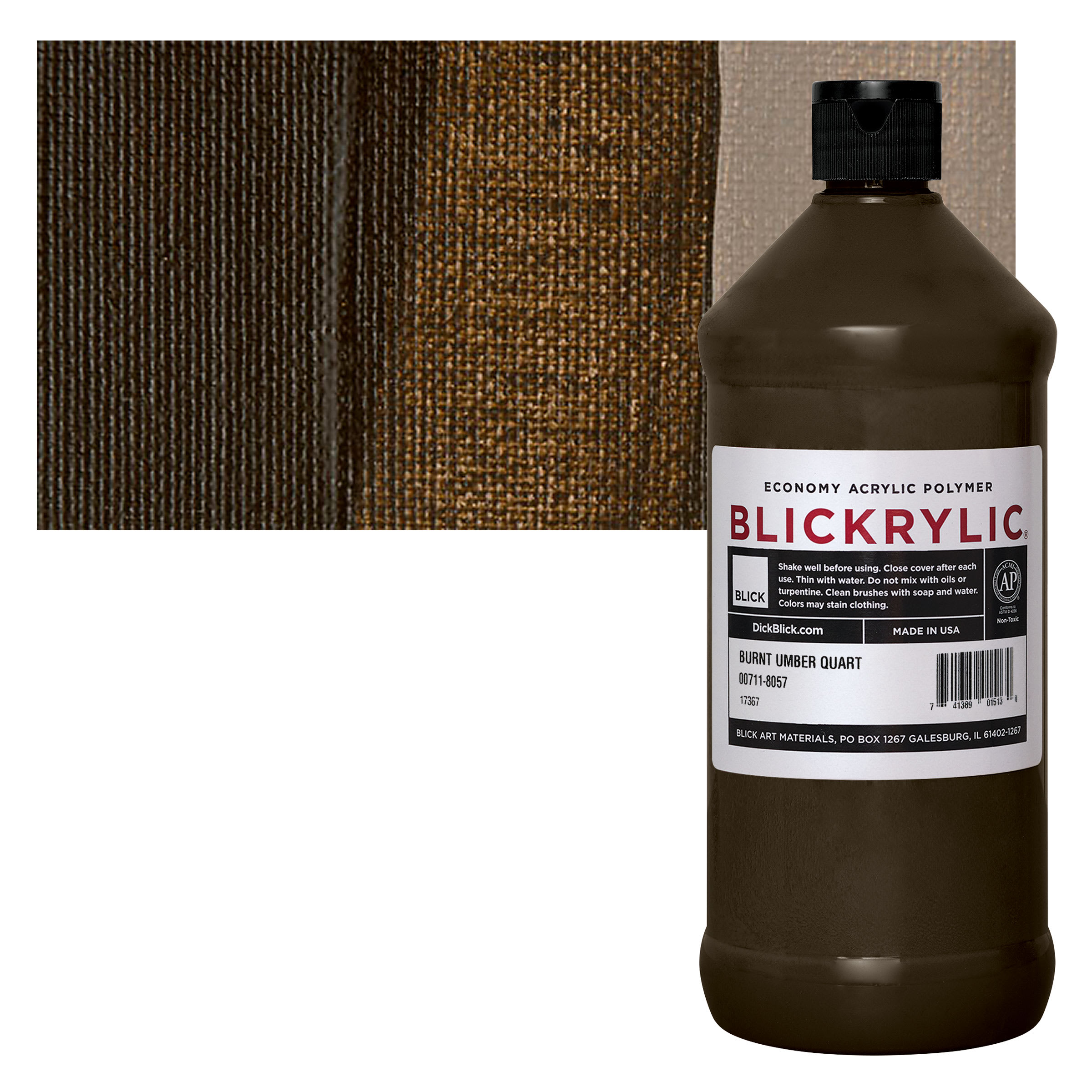 Blickrylic Student Acrylics - Burnt Umber, Quart