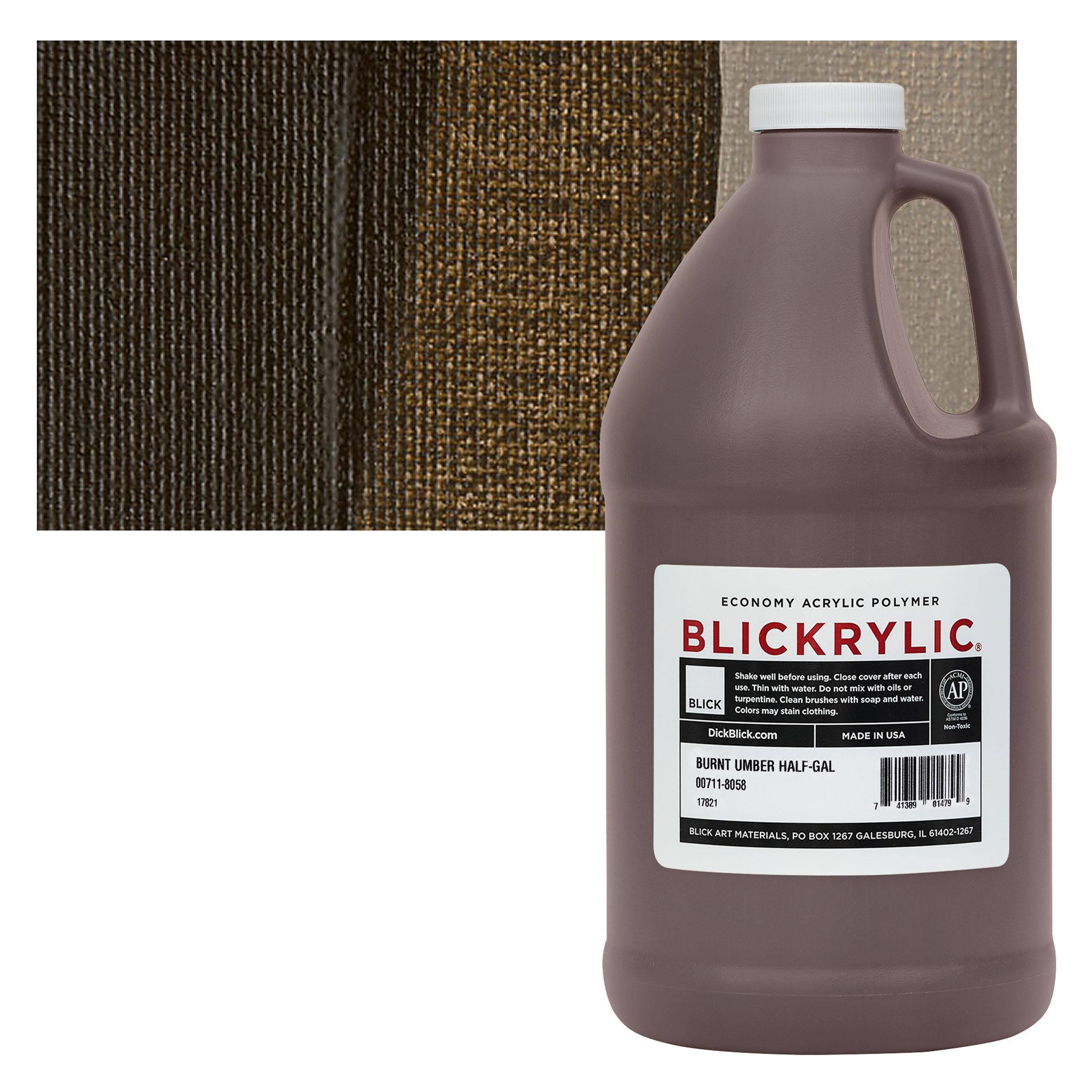 Blickrylic Student Acrylics - Burnt Umber, Half Gallon