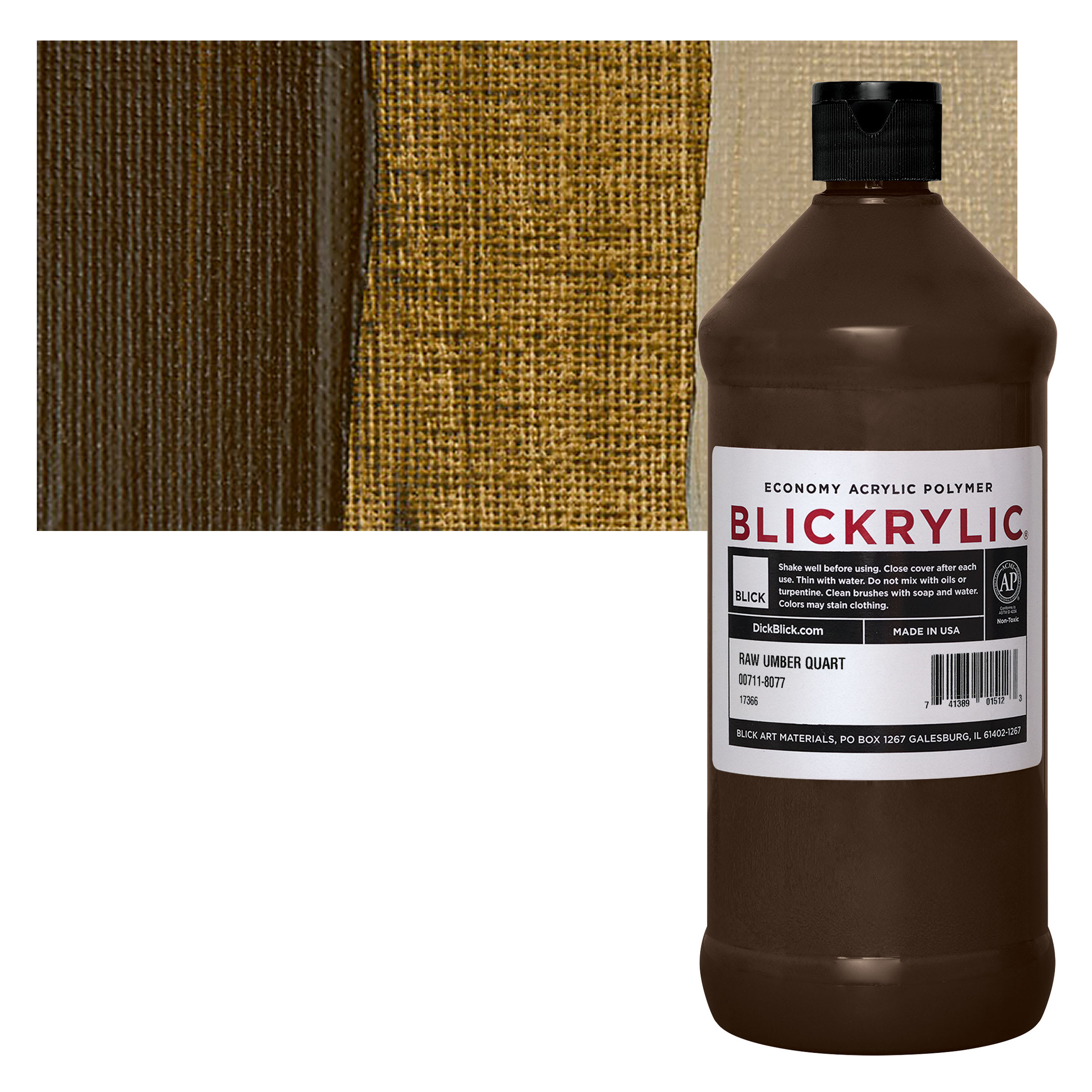 Blickrylic Student Acrylics - Raw Umber, Quart