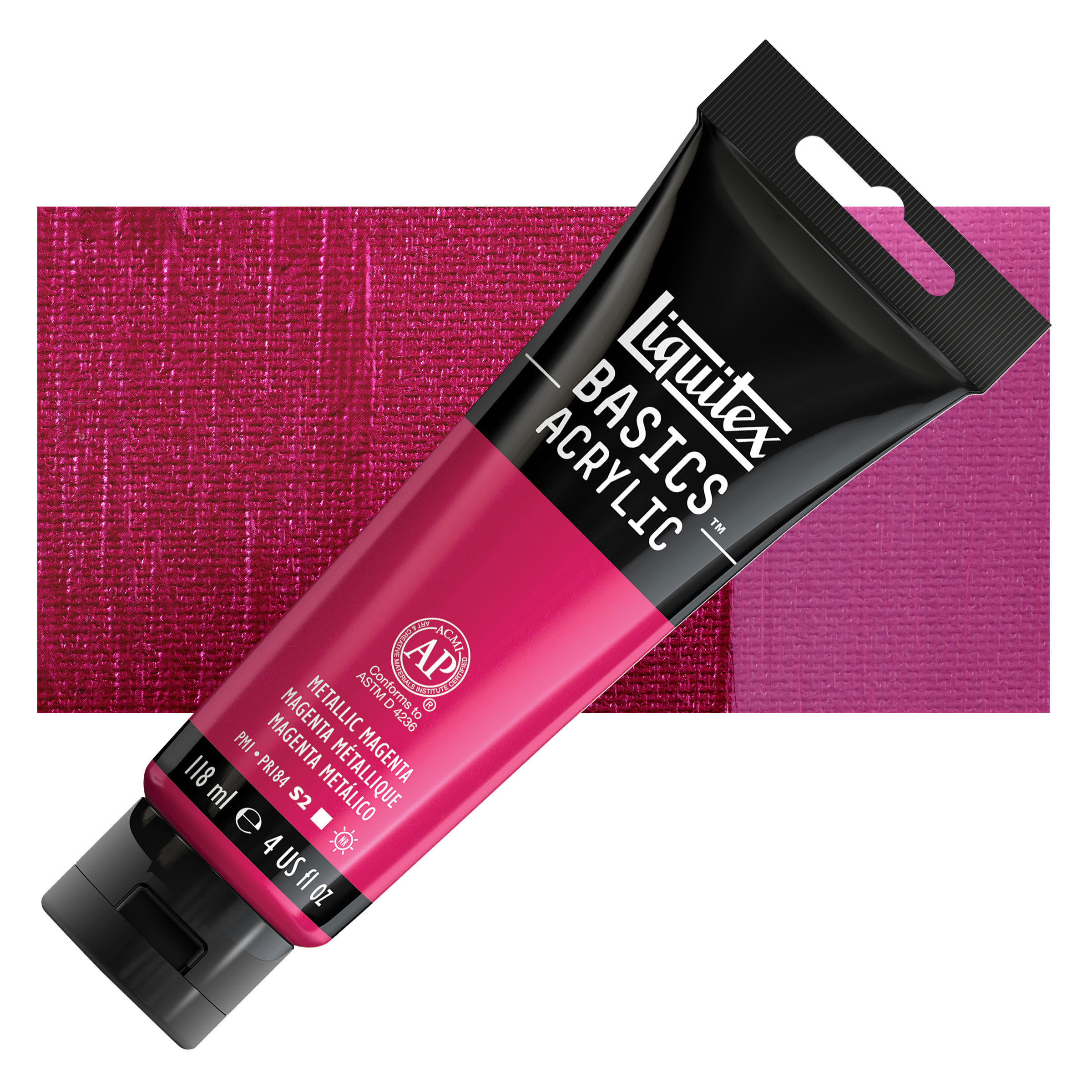 Liquitex® BASICS® 4 oz Metallic Acrylic Paint in Metallic Magenta | 4 fl oz
