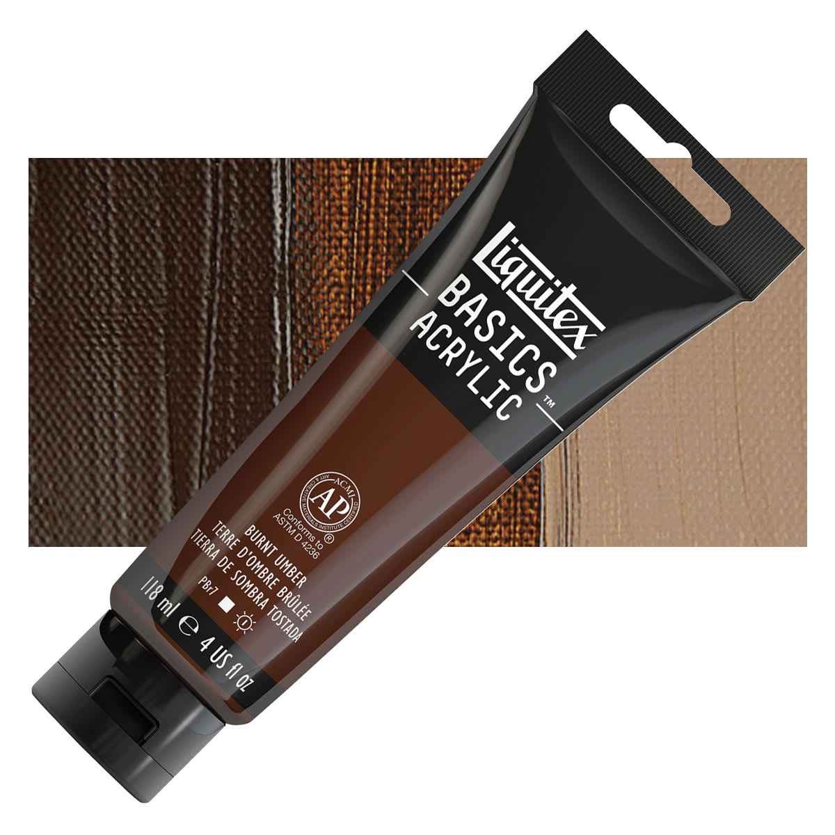 Liquitex Basics - Burnt Umber, 4 oz tube