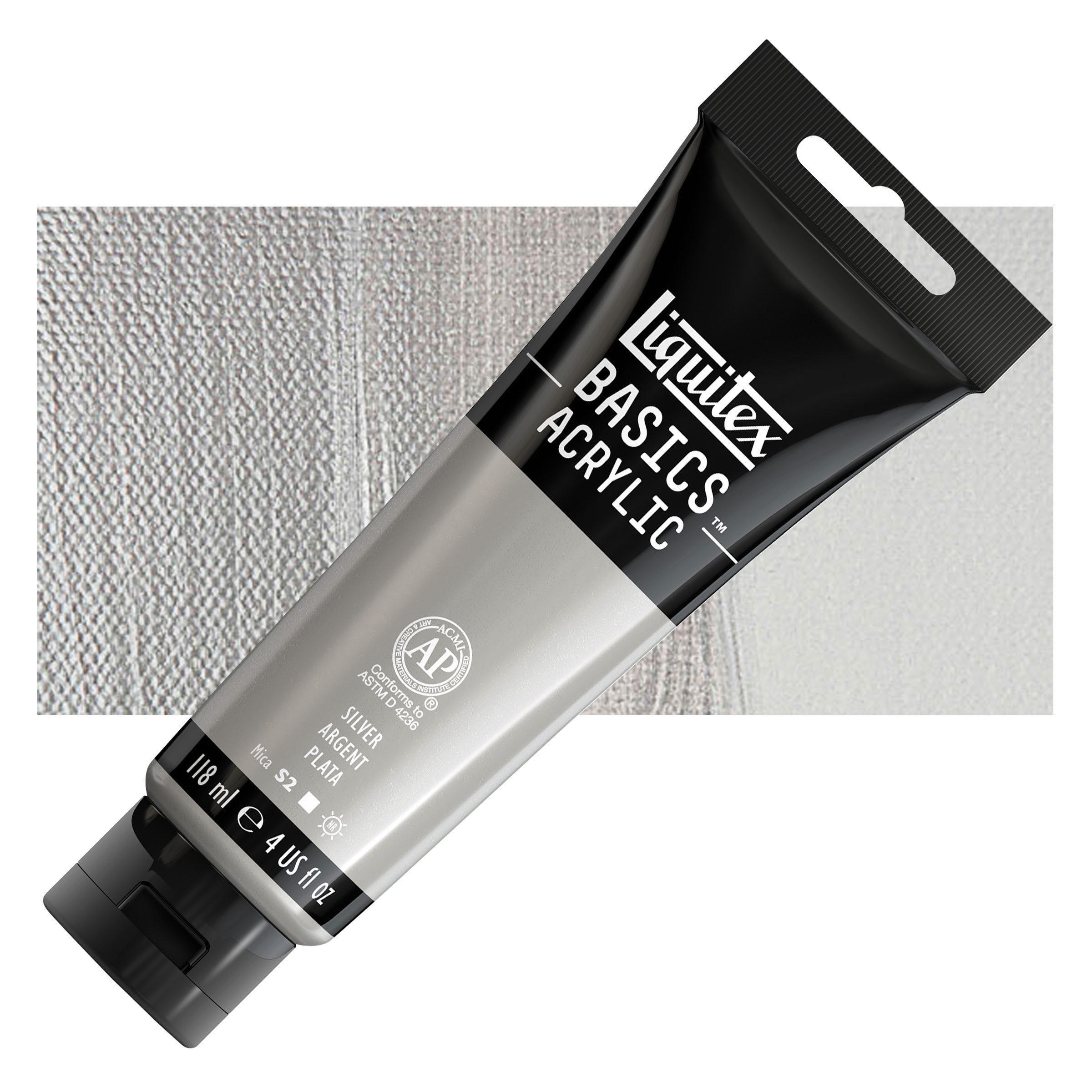 Liquitex® BASICS® 4 oz Acrylic Paint in 052 Silver | 4 fl oz