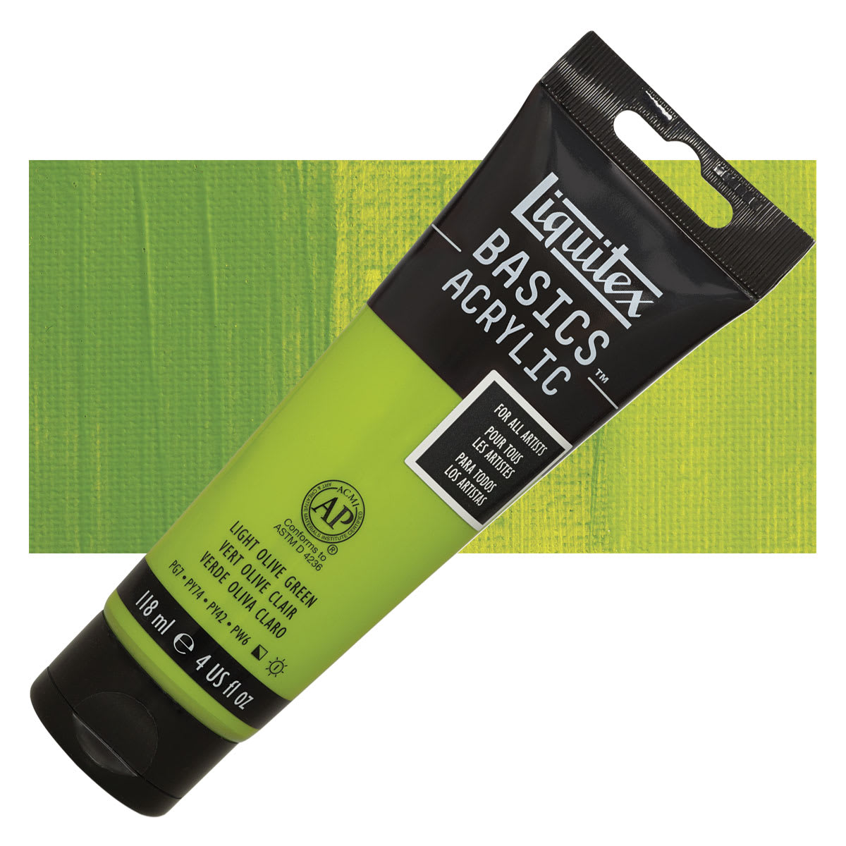 12 Pack: Liquitex BASICS® Acrylic Paint, 4 oz in 218 Light Olive Green | 4 fl oz