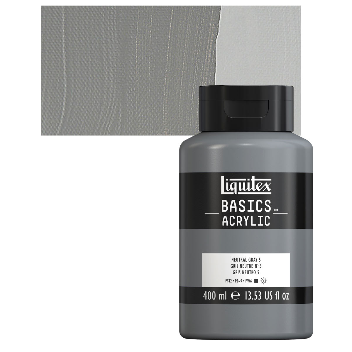 Liquitex Basics Acrylics Colors - Neutral Gray Value 5 13.5 oz.