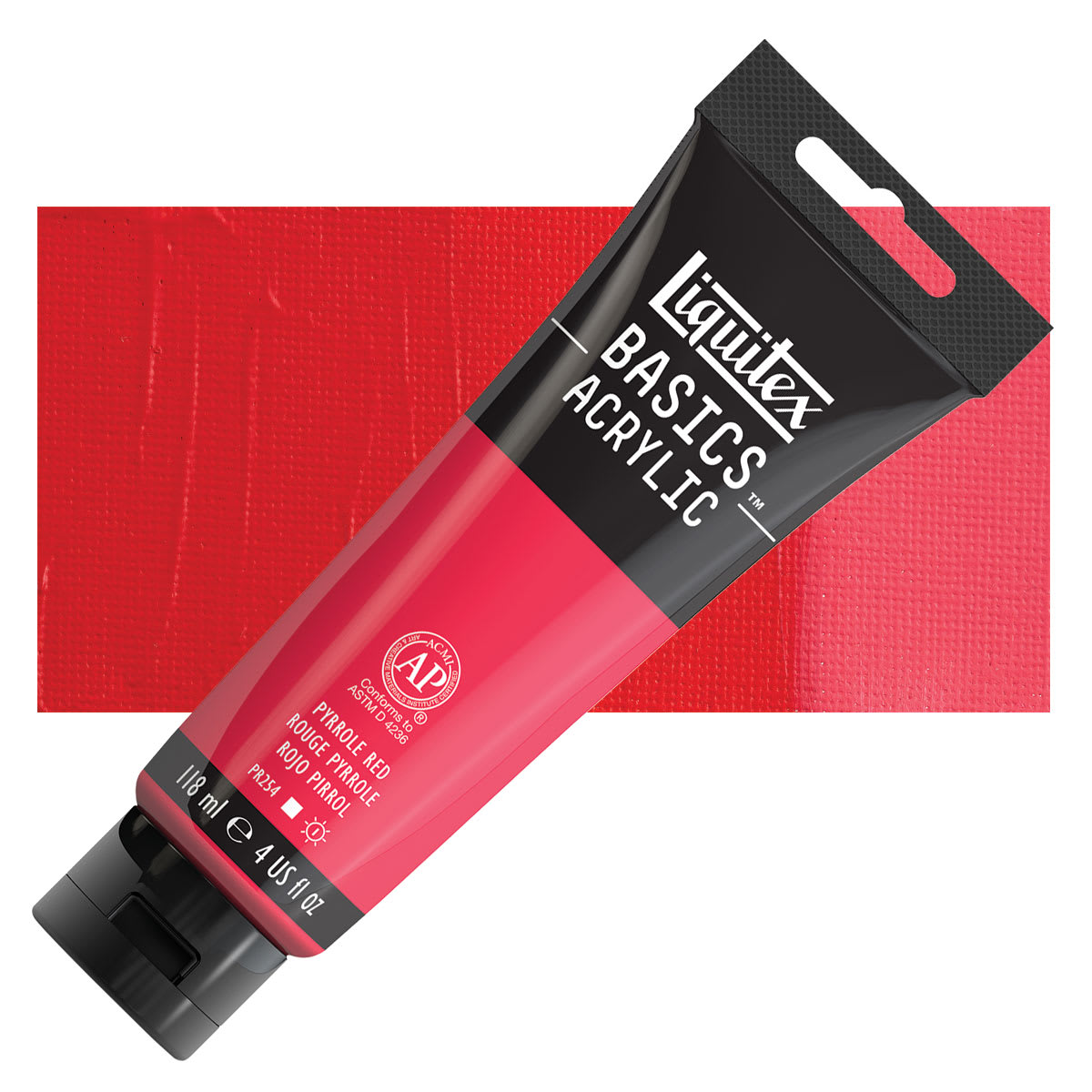 12 Pack: Liquitex BASICS® Acrylic Paint, 4 oz in 321 Pyrrole Red | 4 fl oz