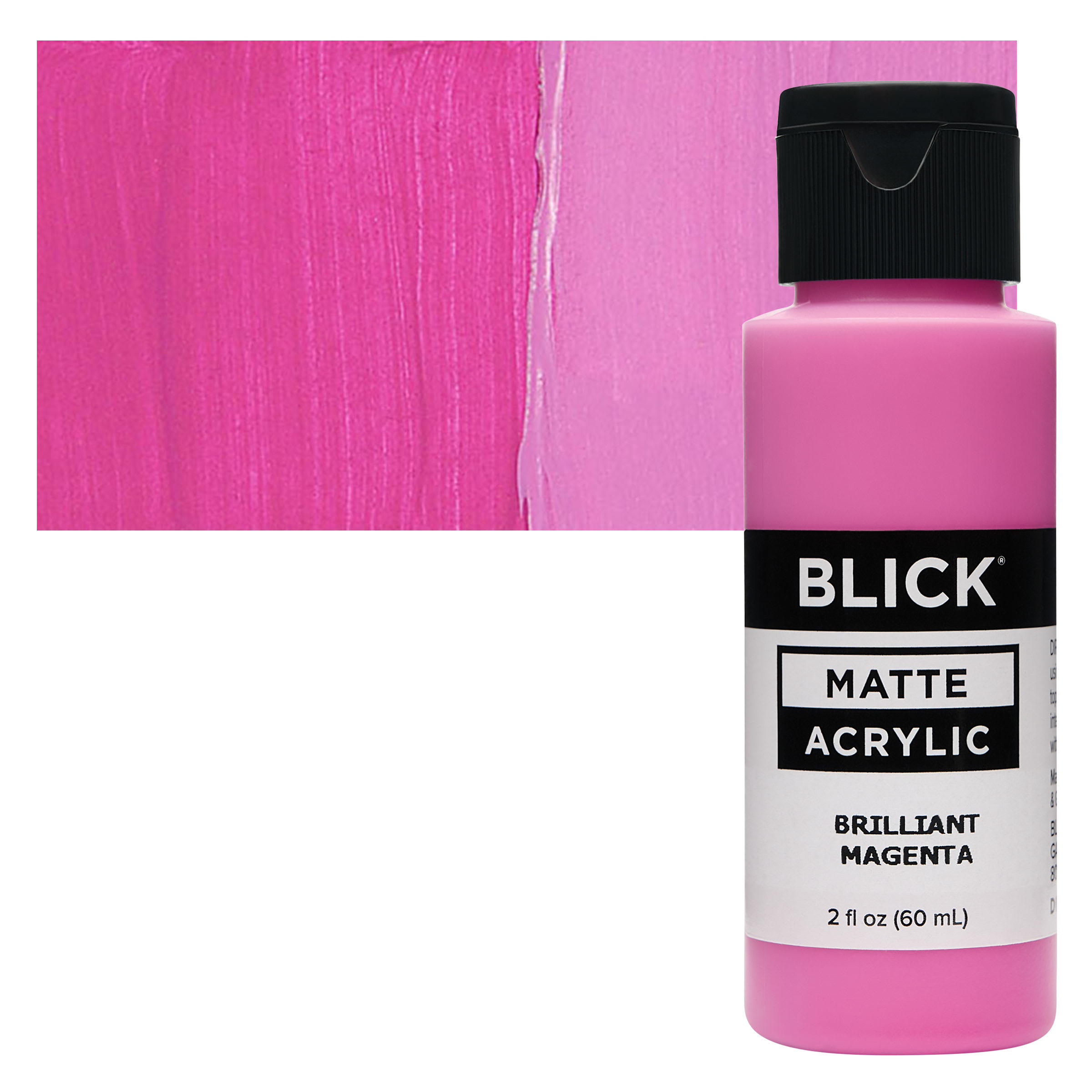 Blick Matte Acrylic - Brilliant Magenta, 2 oz bottle