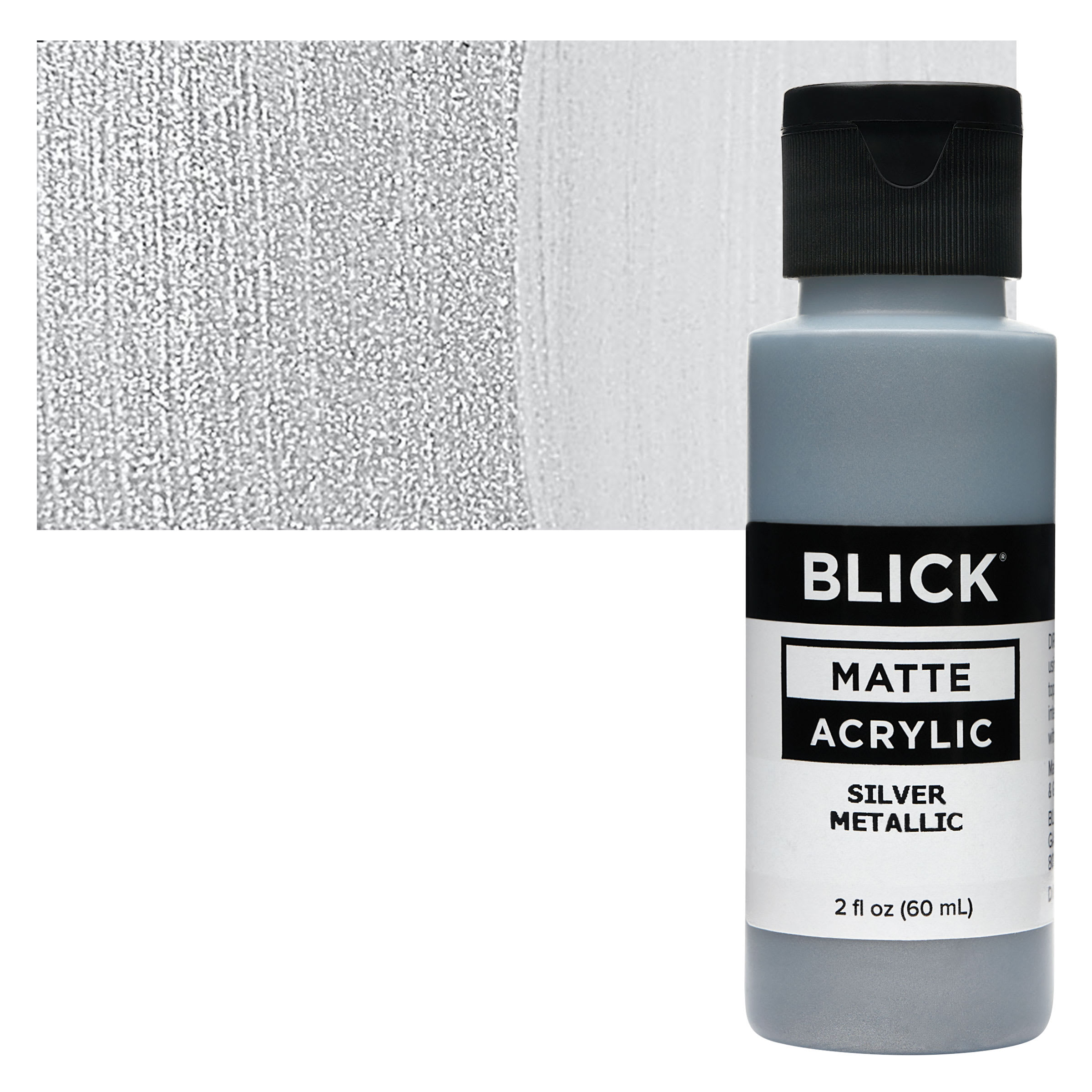 Blick Matte Acrylic - Silver Metallic, 2 oz bottle