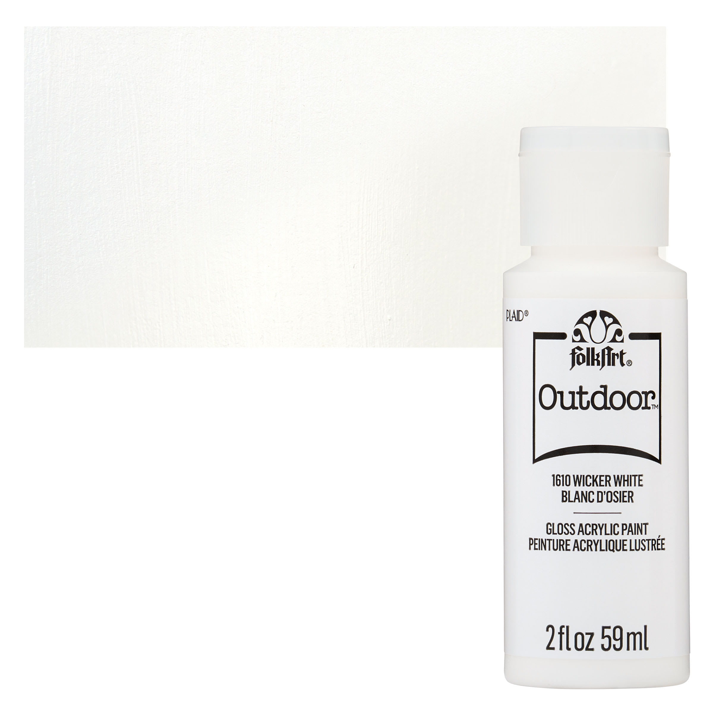 FolkArt Outdoor Acrylic Paint - Wicker White, 2 oz, Bottle