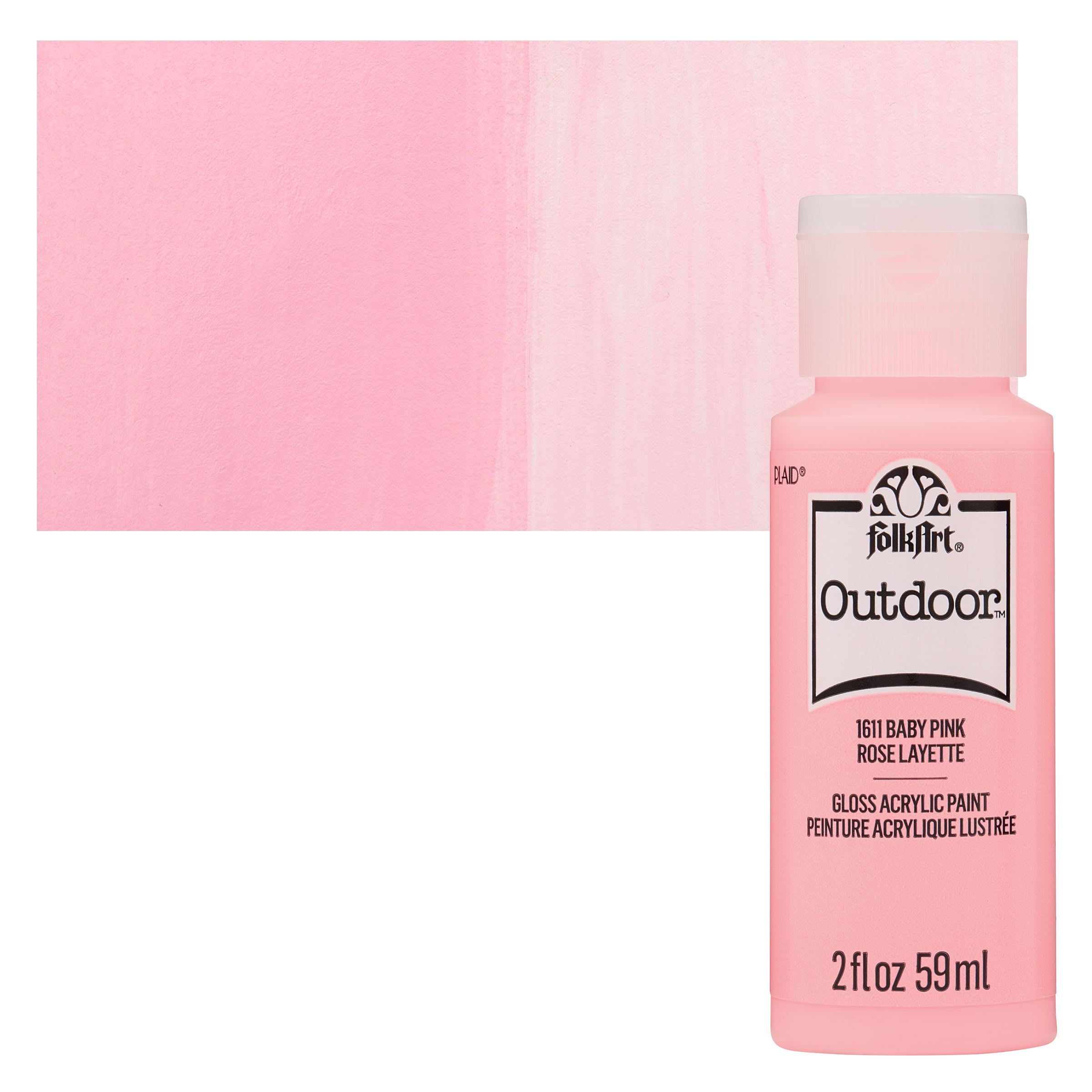 FolkArt Outdoor Acrylic Paint - Baby Pink, 2 oz, Bottle
