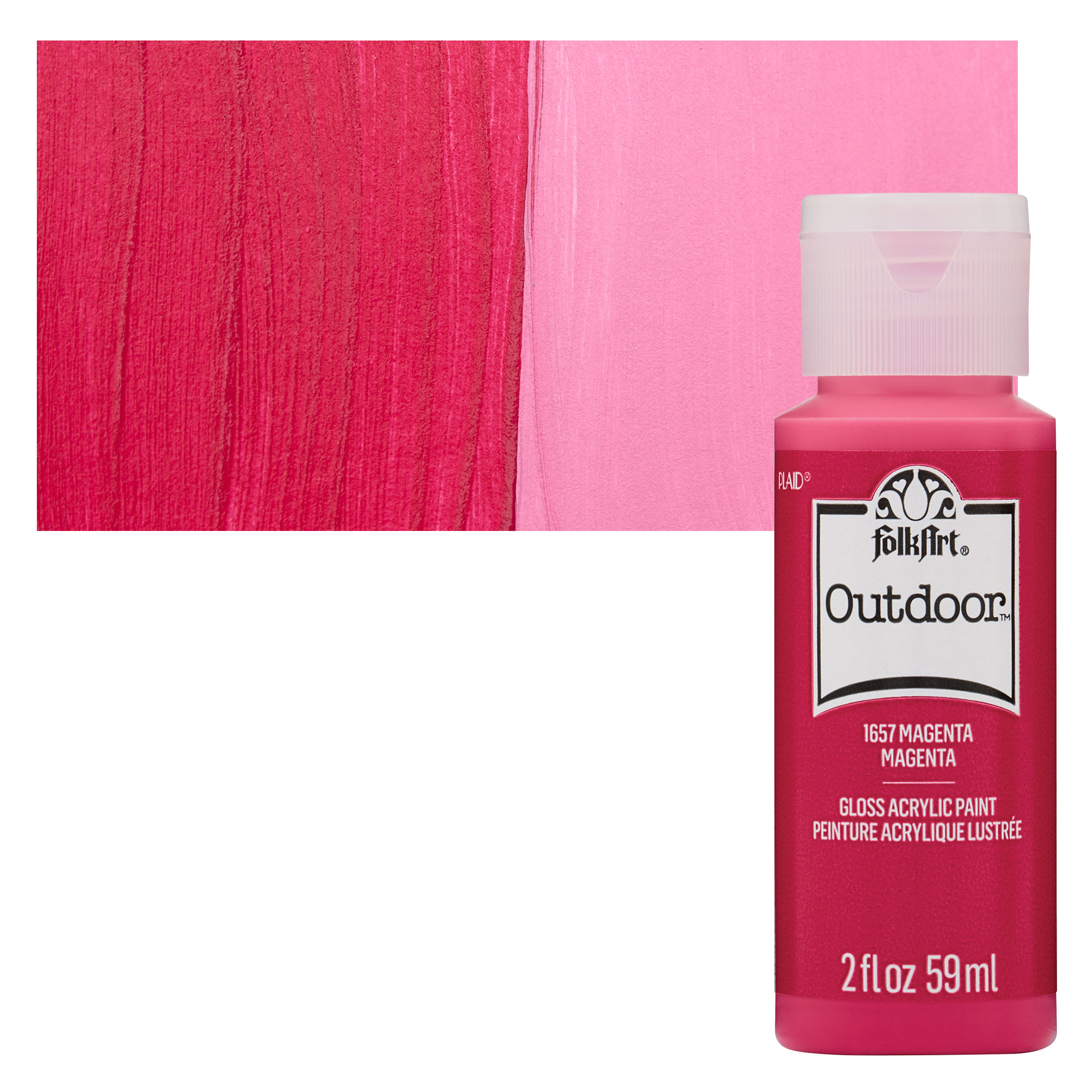 FolkArt Outdoor Acrylic Paint - Magenta, 2 oz, Bottle