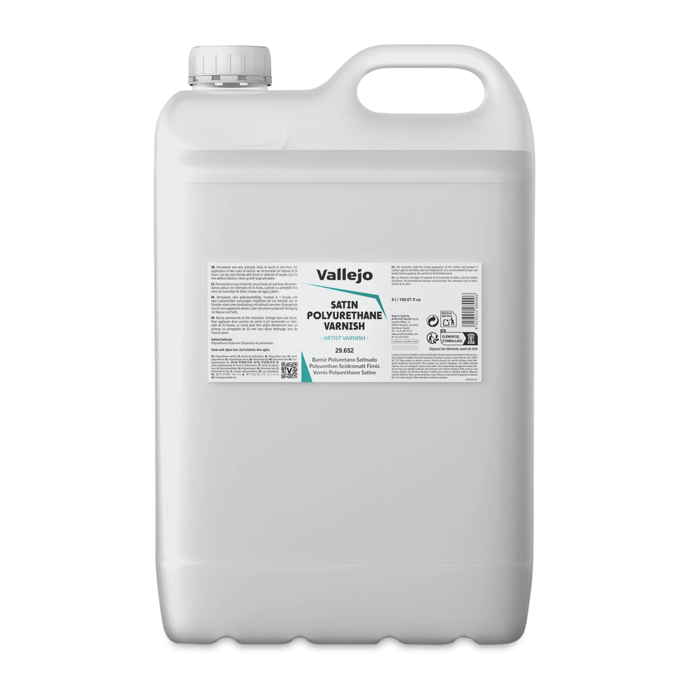 Vallejo Polyurethane Varnish - Satin, 5 Liter