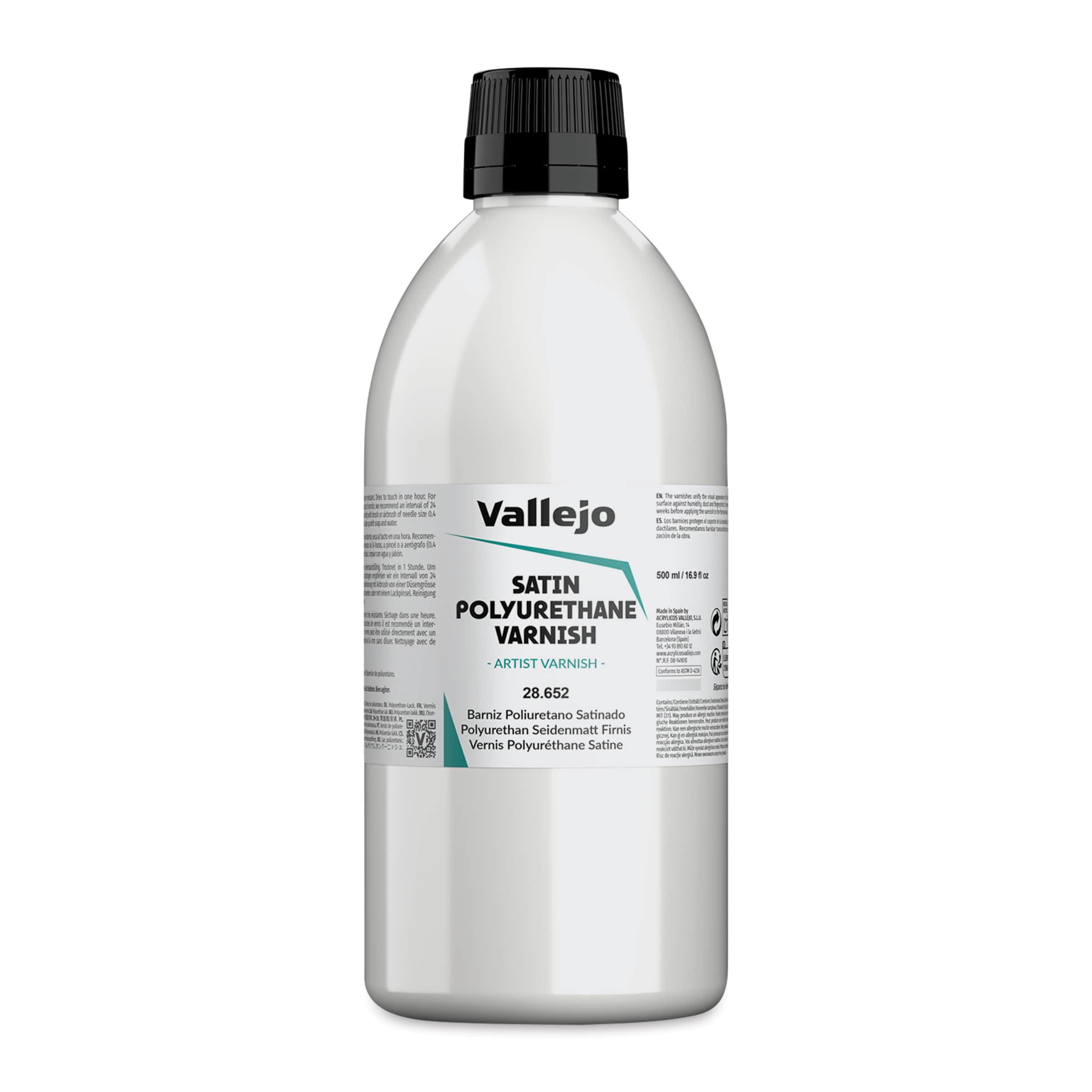 Vallejo Polyurethane Varnish - Satin, 500 ml