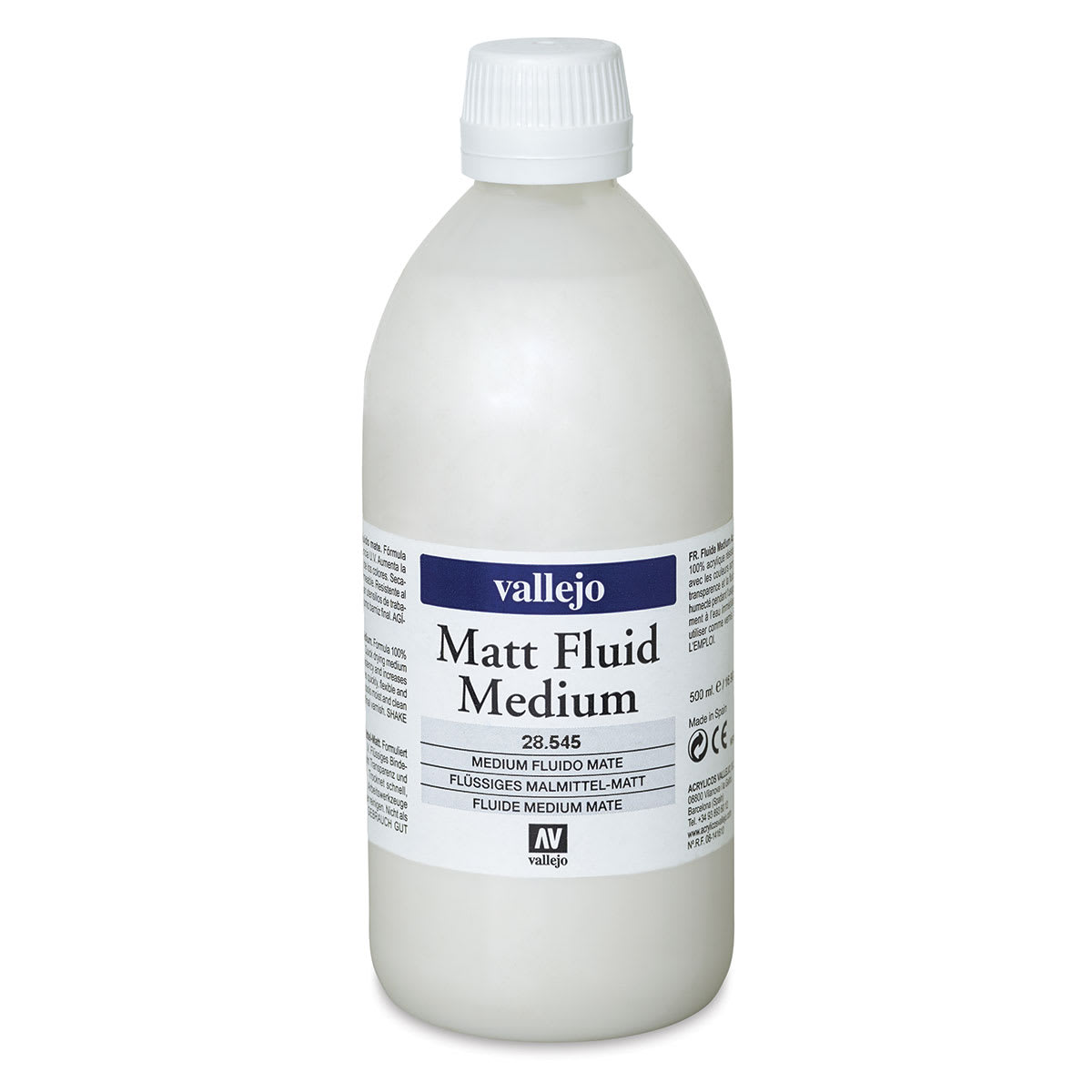 Vallejo Acrylic Fluid Medium - Matte, 500 ml