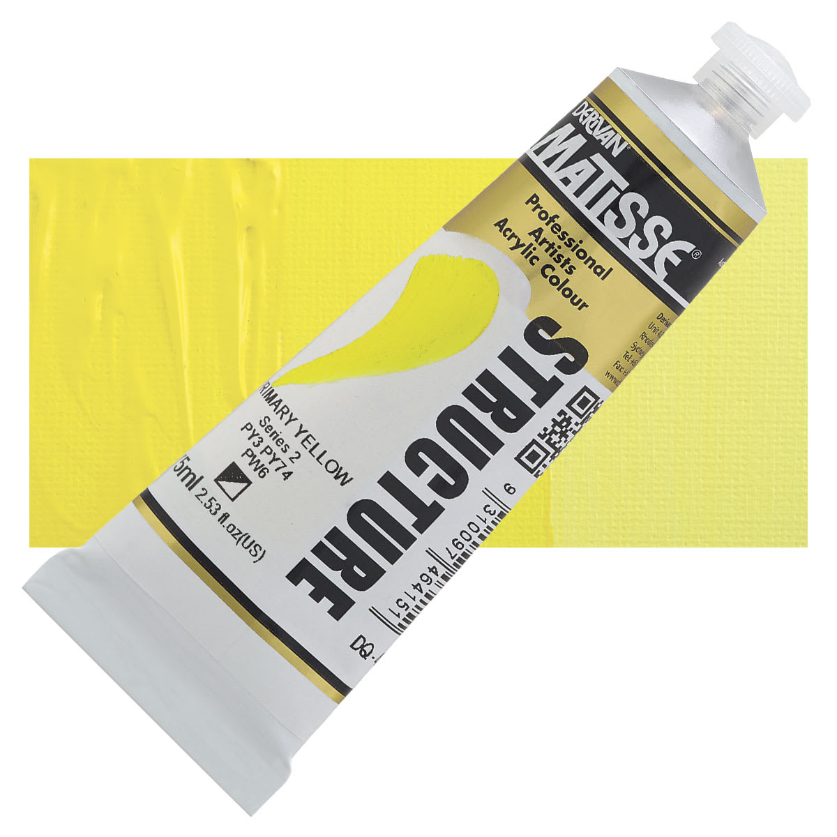 Matisse Structure Paint - Primary Yellow, 75 ml