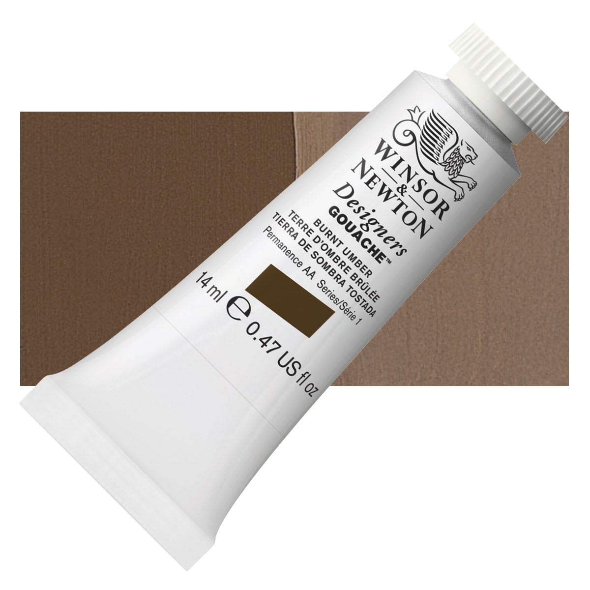 Winsor & Newton Designers Gouache - Burnt Umber, 14 ml tube