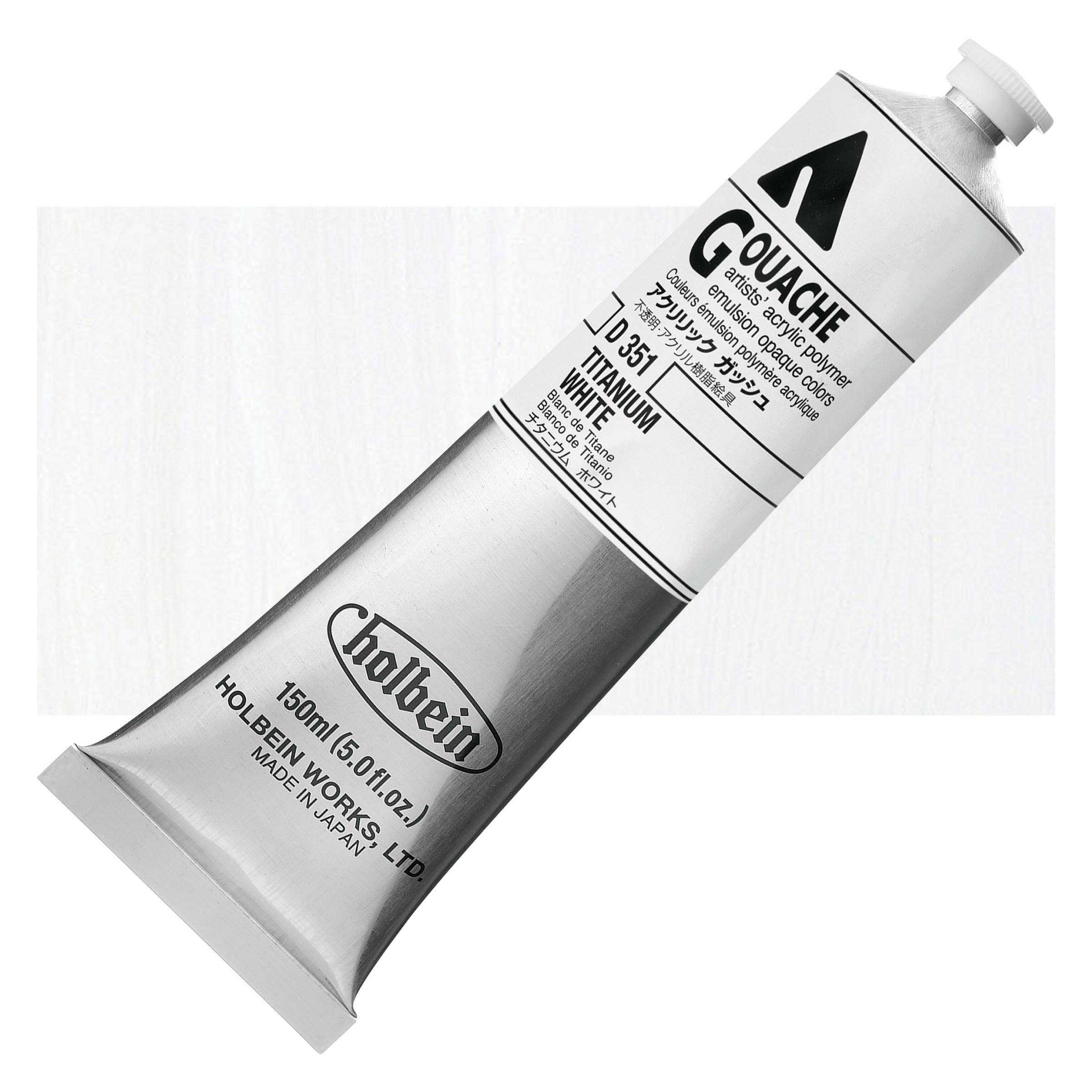 D351 150 ml Acrylic Gouache Artists Acrylic Polymer Emulsion - Titanium White