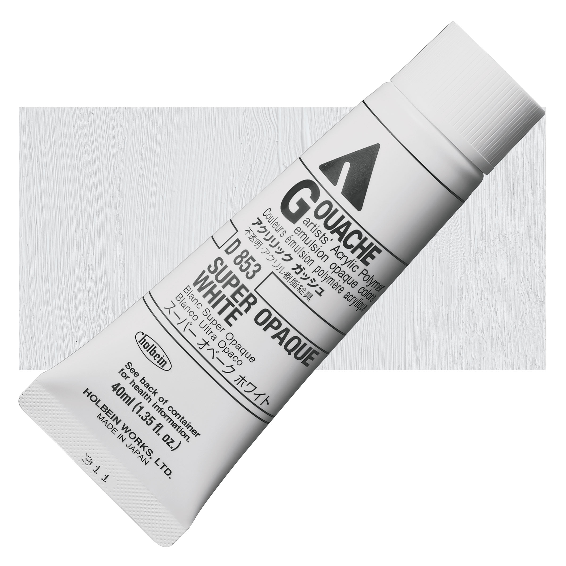 Holbein Acryla Gouache - Super Opaque White, 40 ml tube