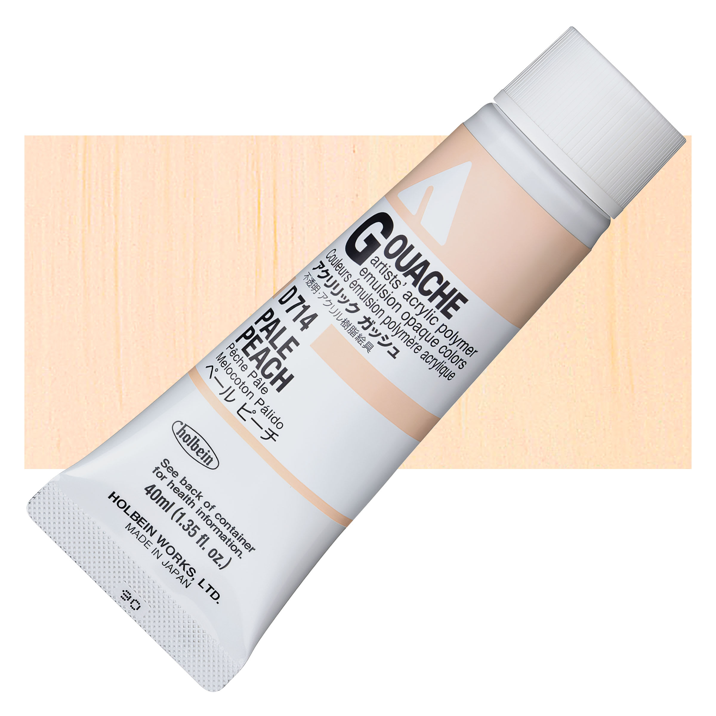 Holbein Acrylic Gouache Pale Peach, 40 ml tube