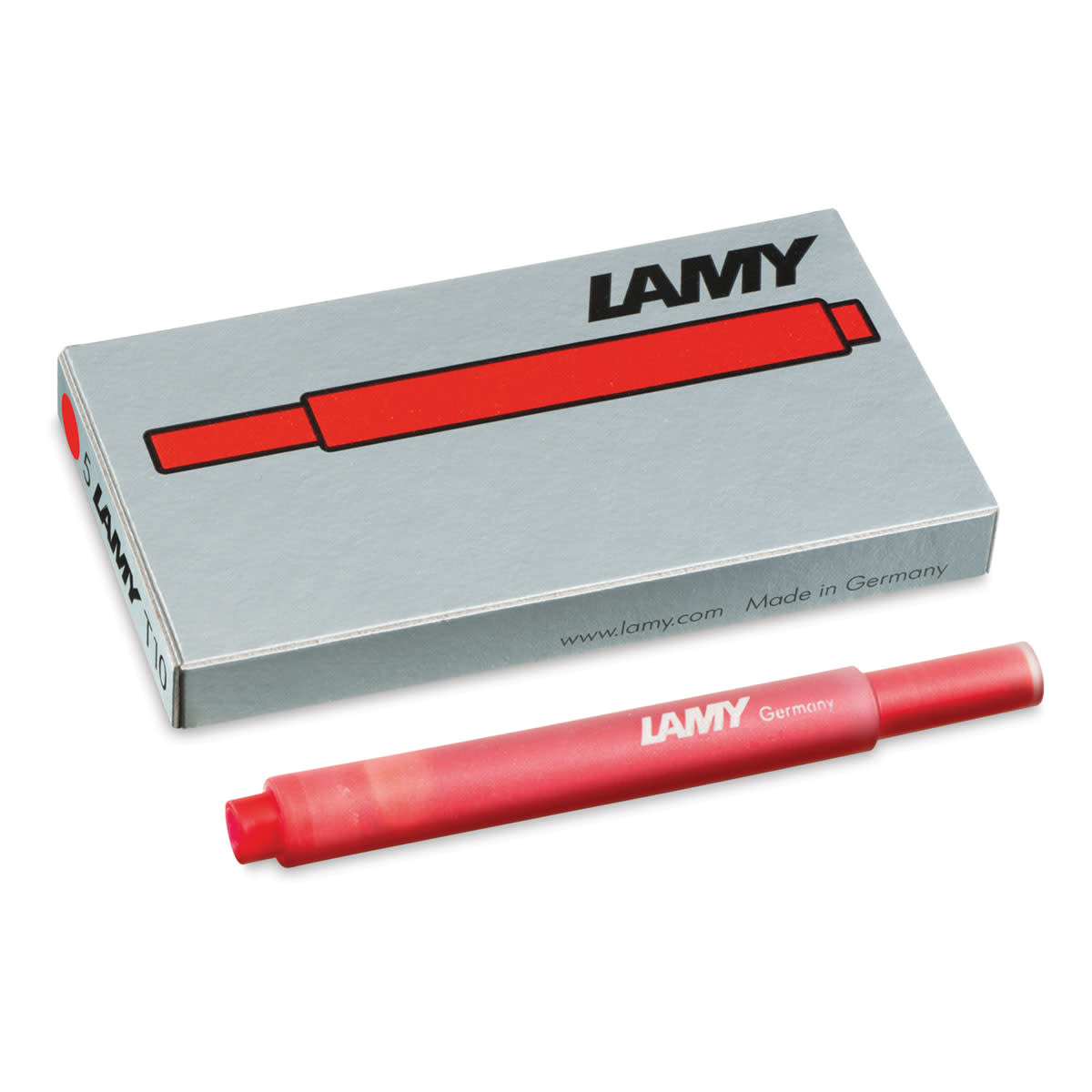 Lamy T10 Giant Ink Cartridges - Red, Pkg of 5
