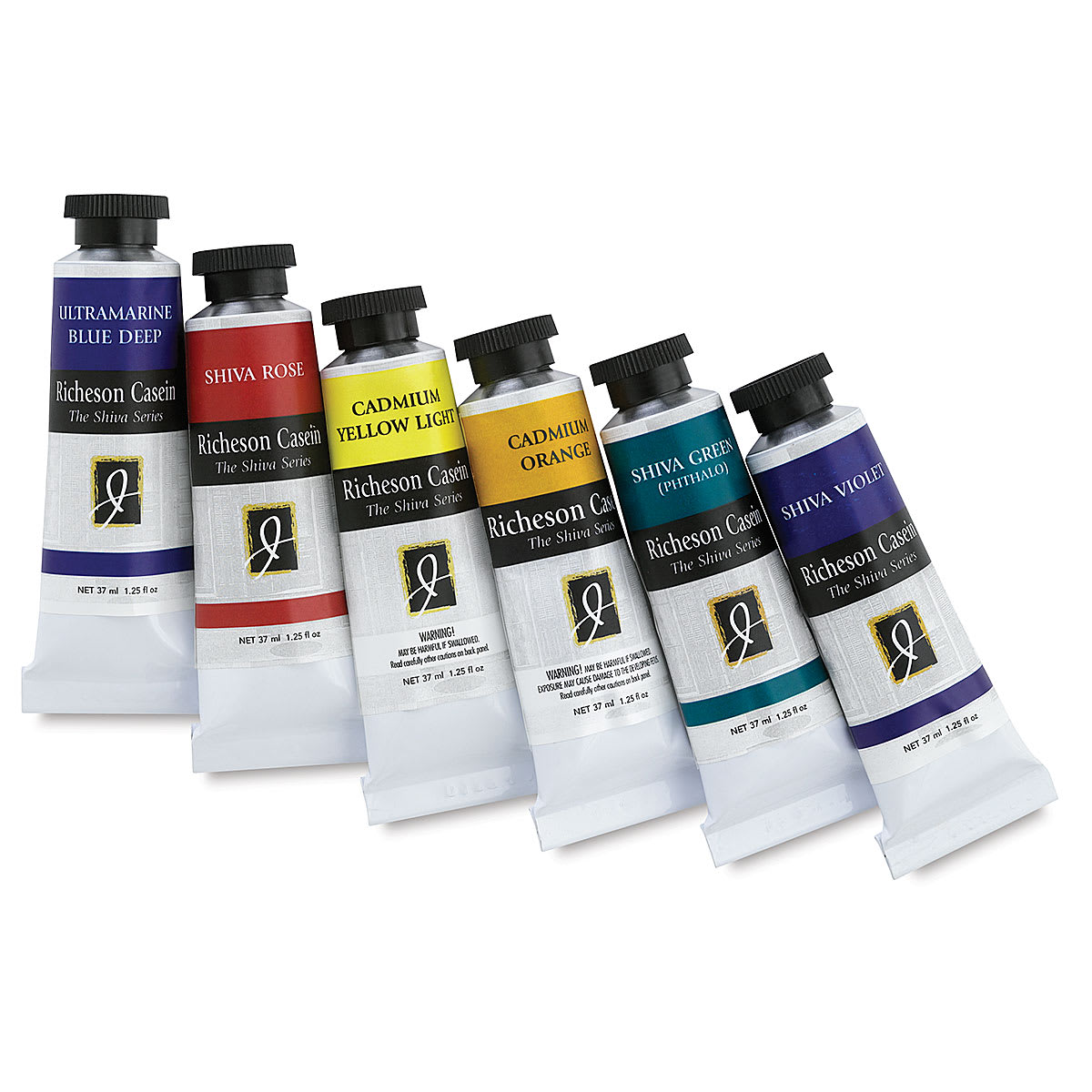 Richeson Casein Paint the Shiva Series - Theory Set, Set of 6 colors, 37 ml tubes