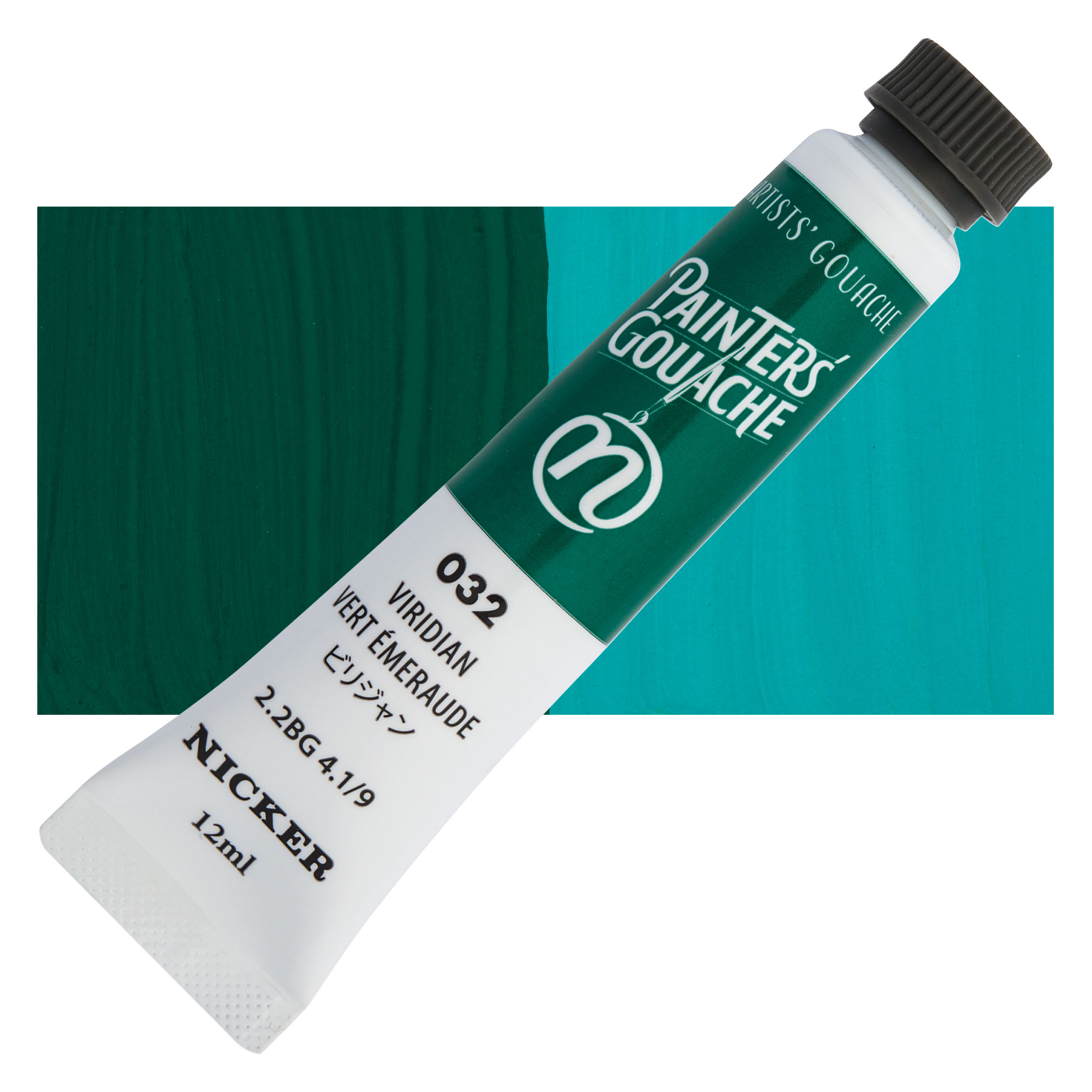 Nicker Painters Gouache - Viridian, 12 ml