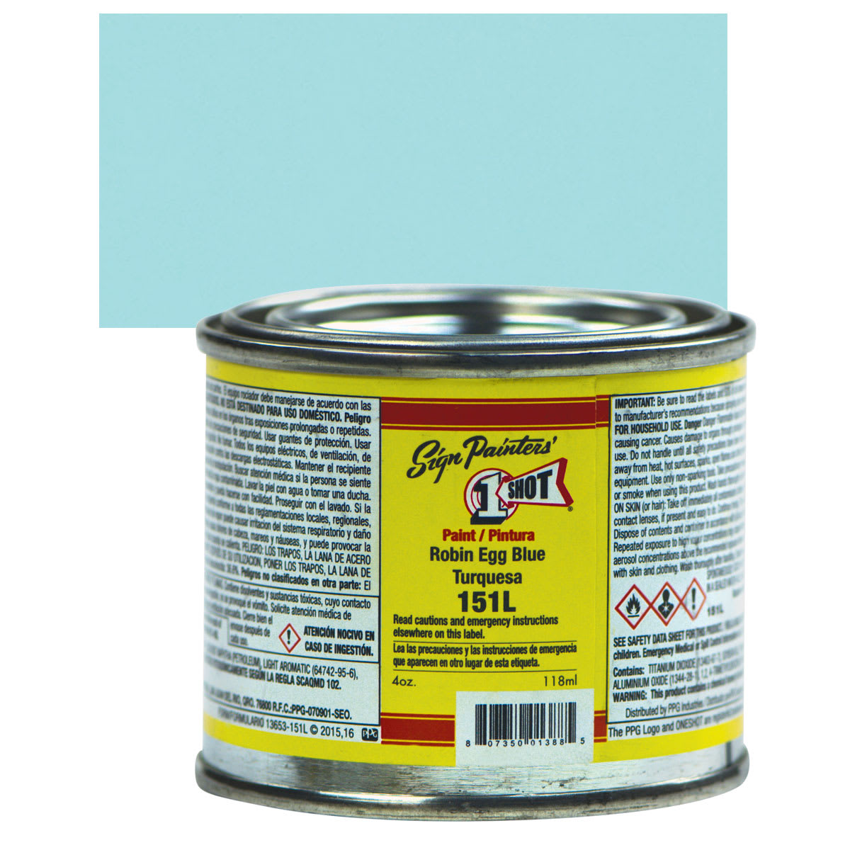 1-Shot Lettering Enamel - Robin Egg Blue, 4 oz