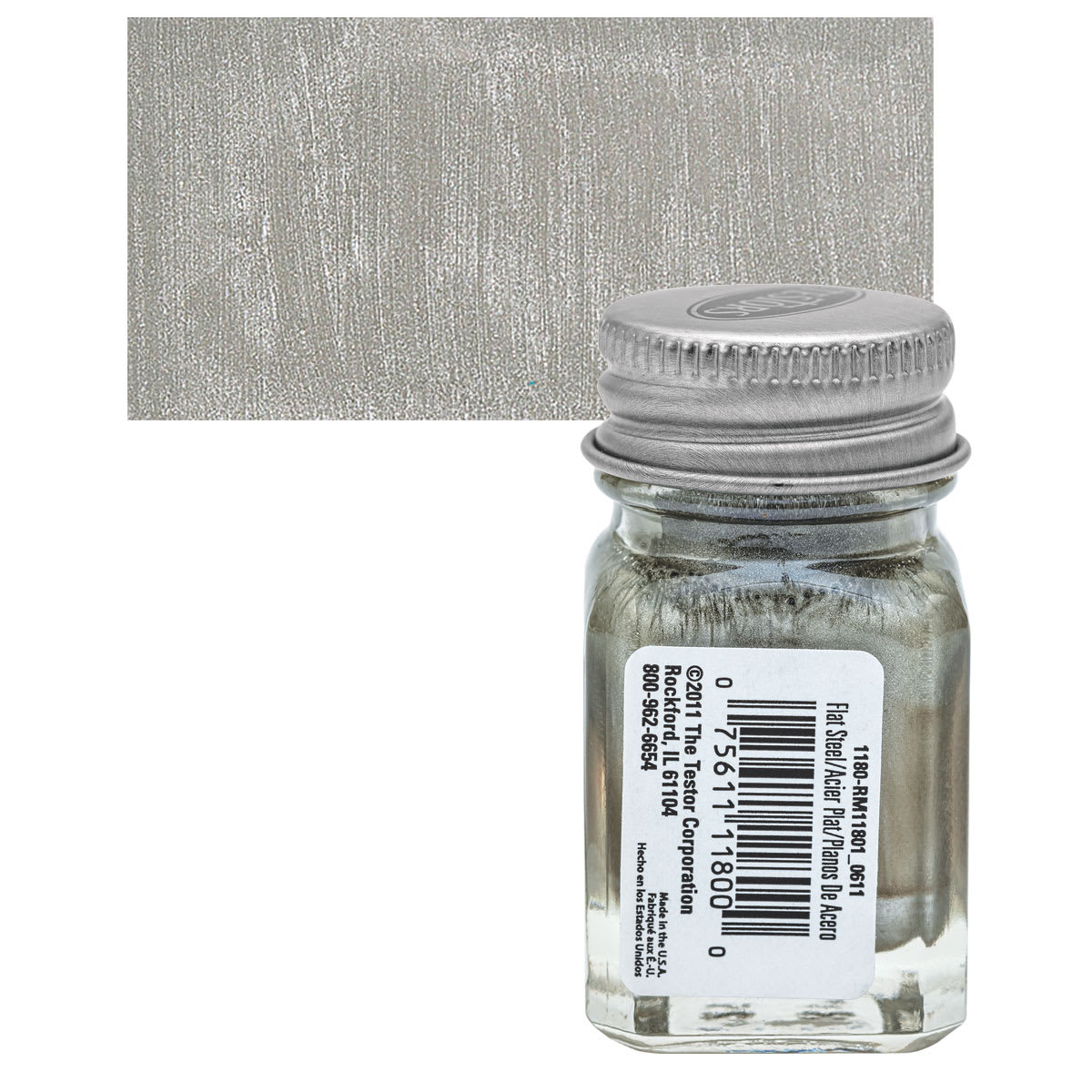 Testors Enamel Paint - Steel, 1/4 oz bottle