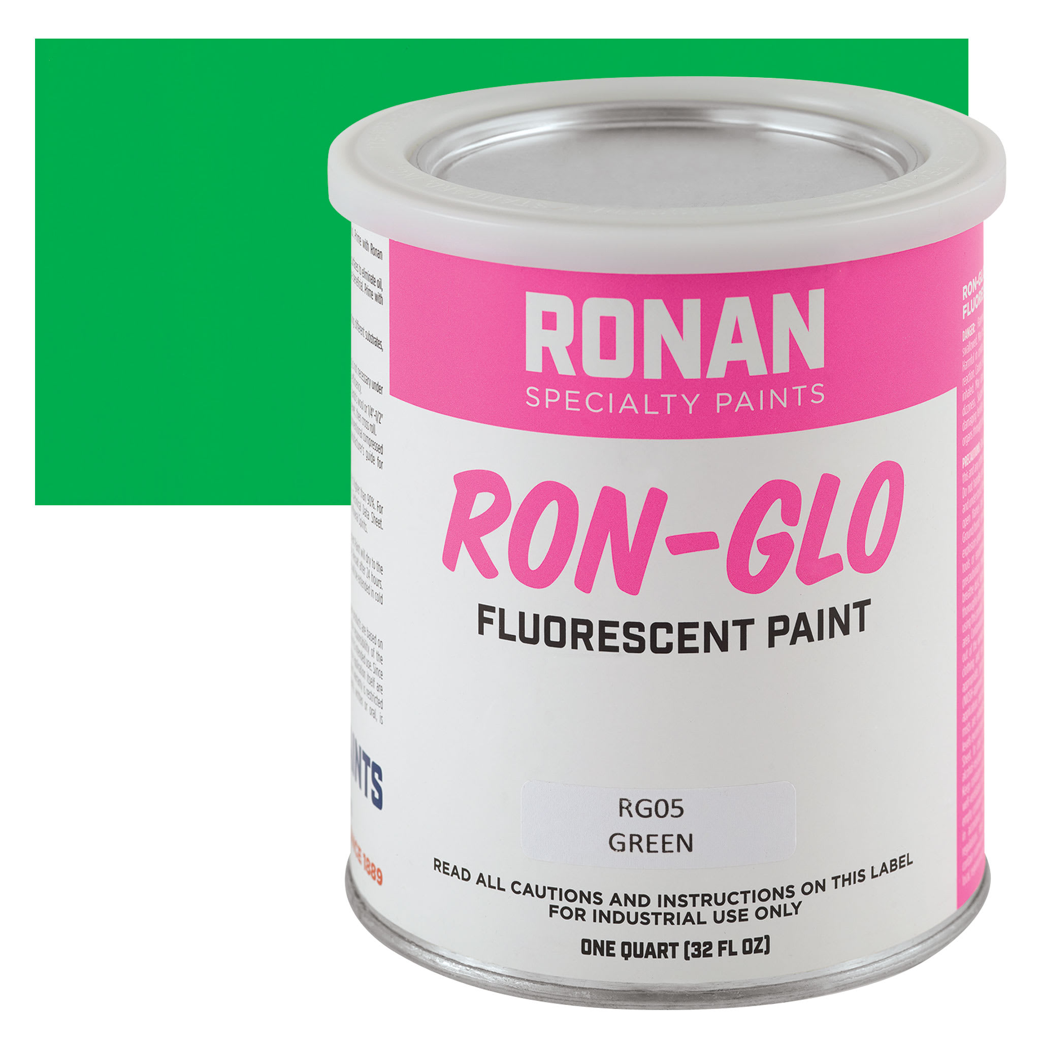 Ronan RON-GLO Fluorescent Paint - Green, Quart