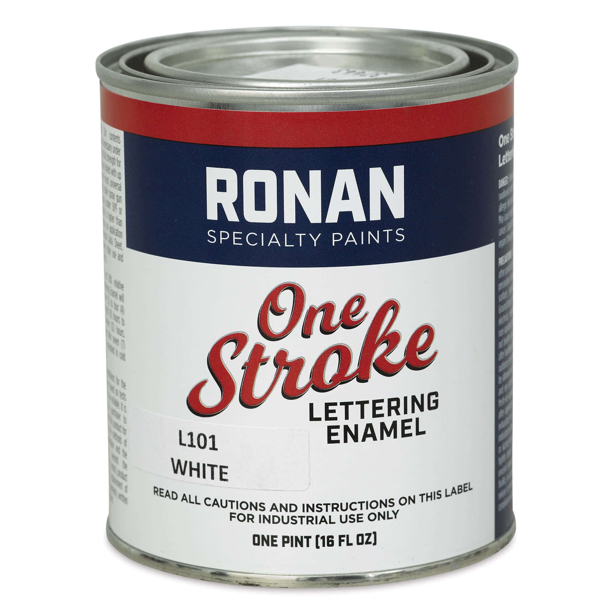 Ronan One Stroke Lettering Enamel - White, Pint