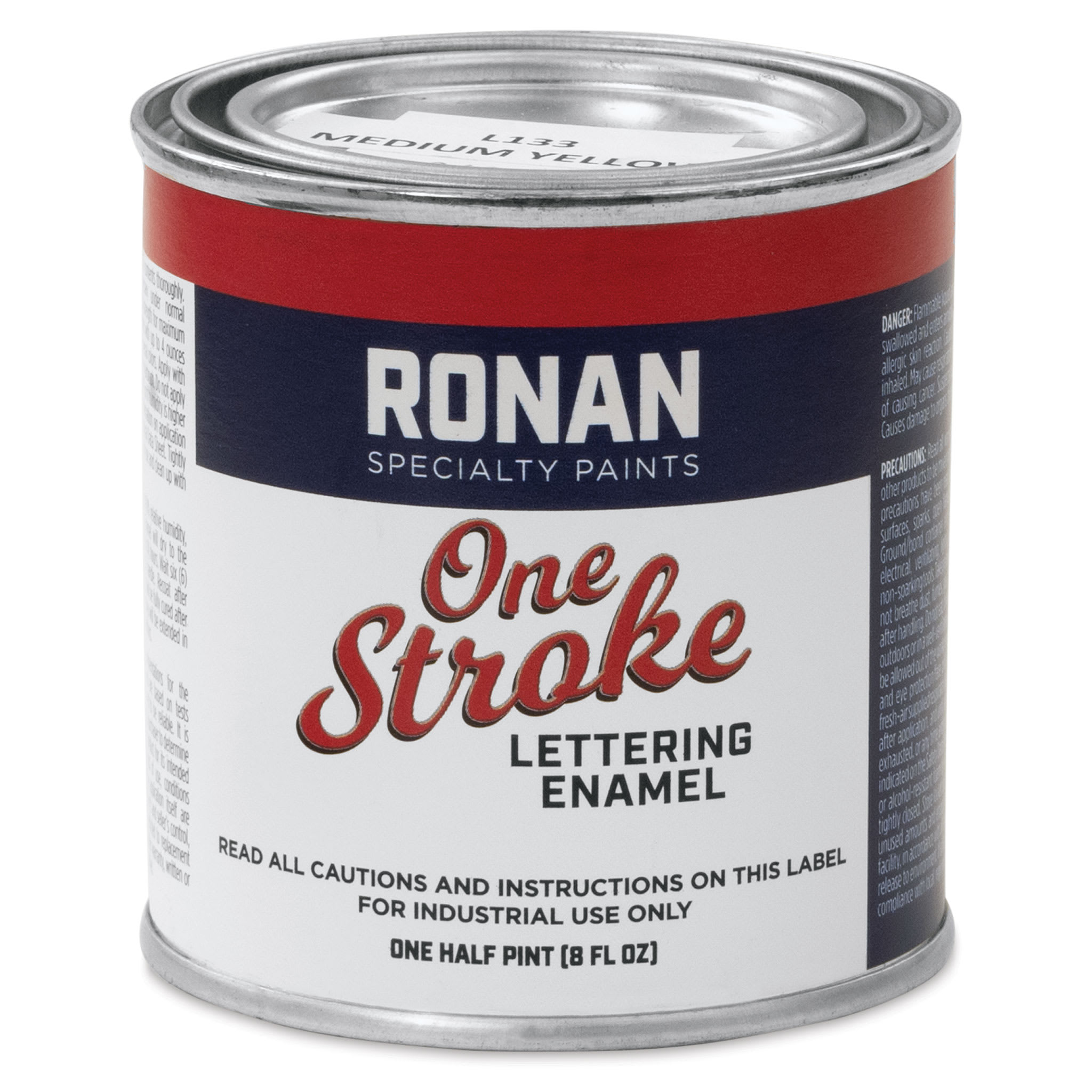 Ronan One Stroke Lettering Enamel - Medium Yellow, Half Pint