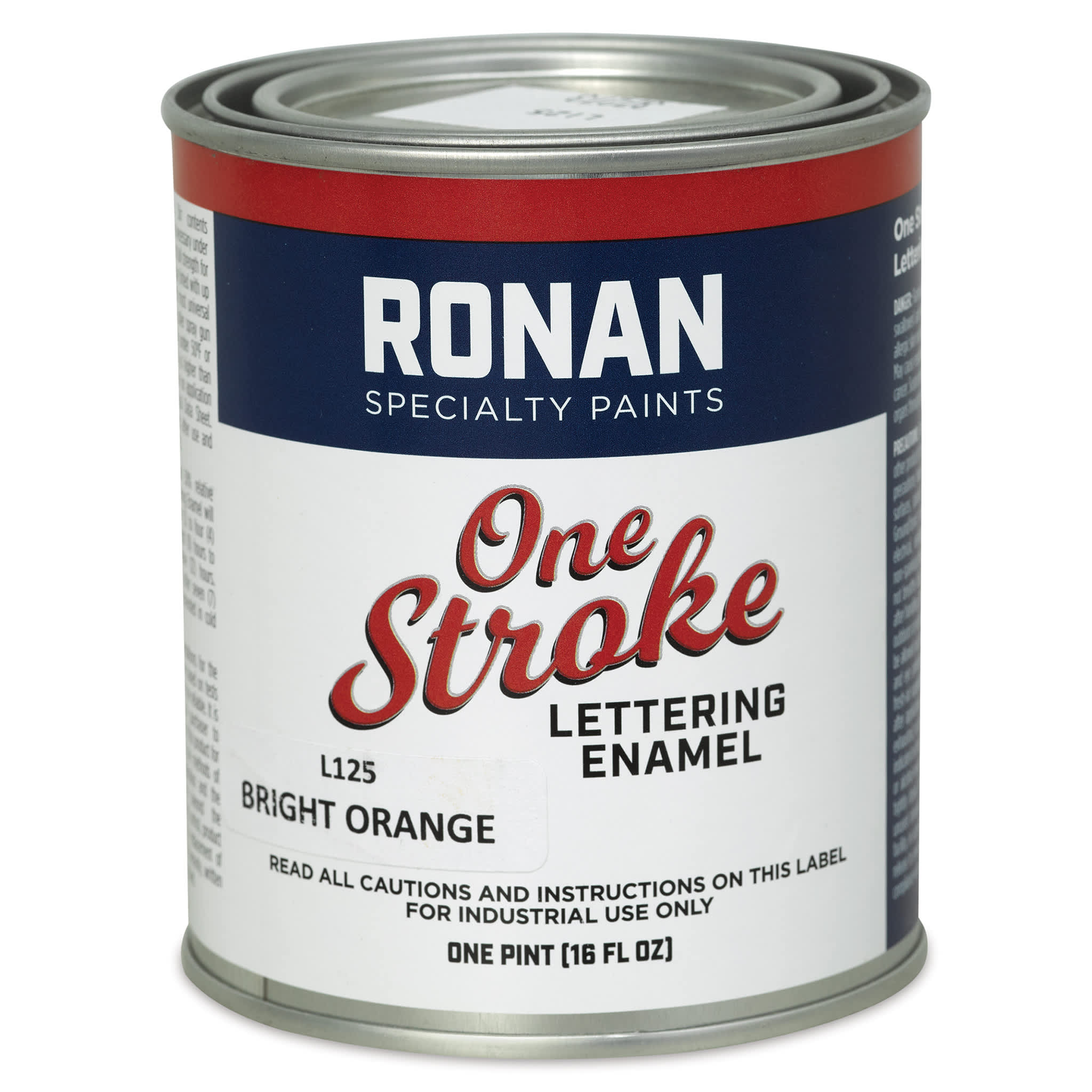 Ronan One Stroke Lettering Enamel - Bright Orange, Pint