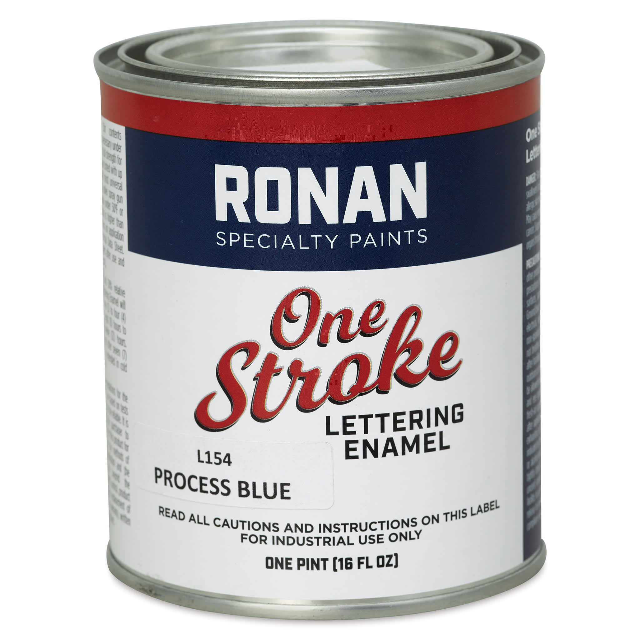 Ronan One Stroke Lettering Enamel - Process Blue, Pint