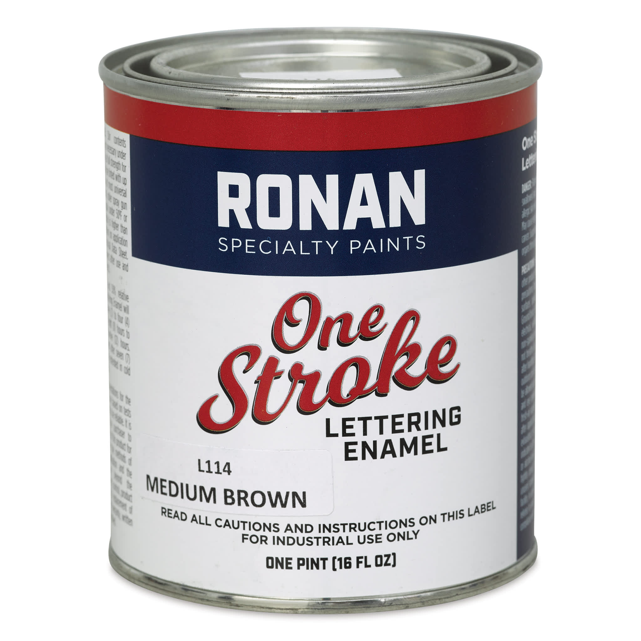 Ronan One Stroke Lettering Enamel - Medium Brown, Pint