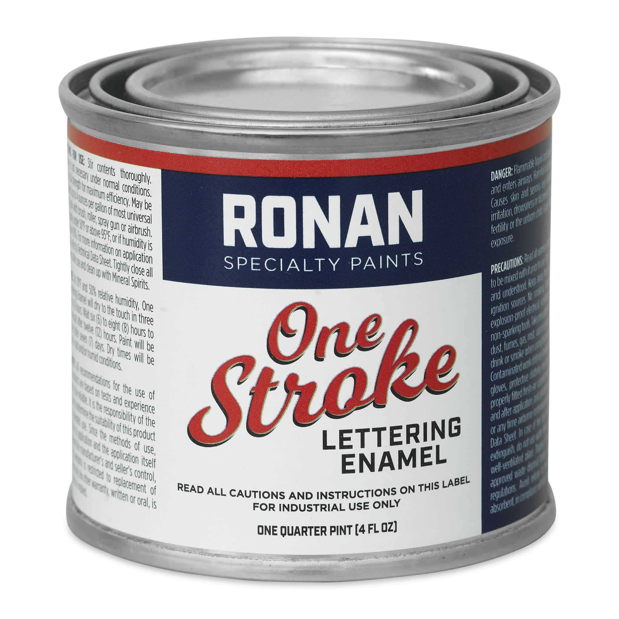 Ronan One Stroke Lettering Enamel - Gold Metallic, Quarter Pint