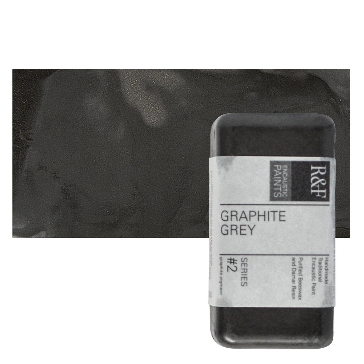 R&F Encaustic Paint Block - Graphite Gray, 40 ml block