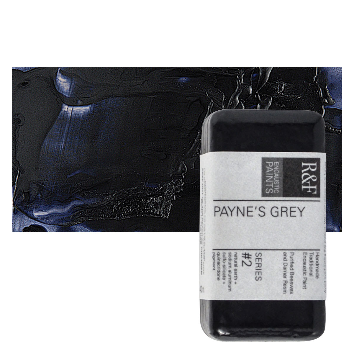 R&F Encaustic Paint Block - Payne's Gray, 40 ml block