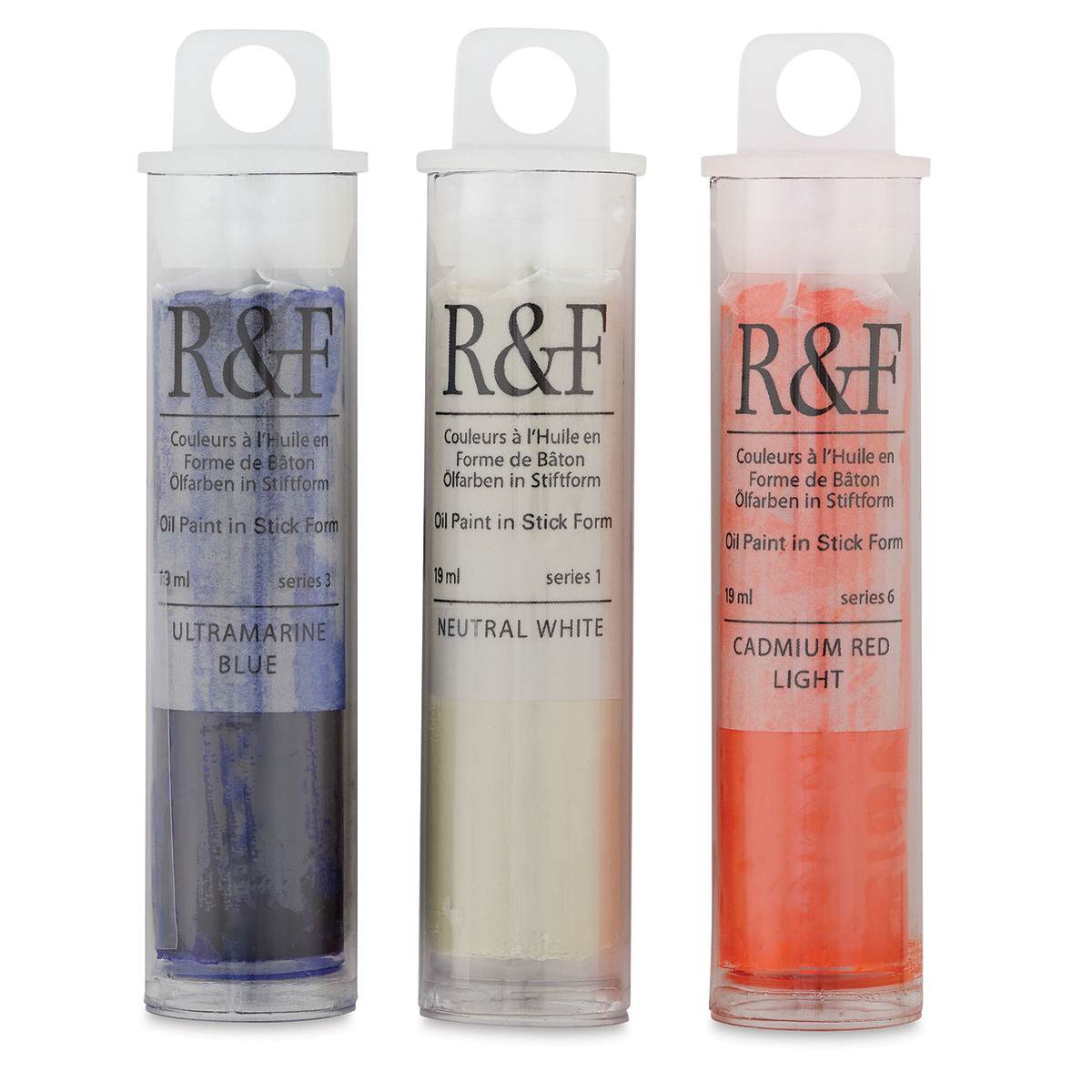 R&F Pigment Sticks - Set of 3, Trial Set 1, Half Sticks