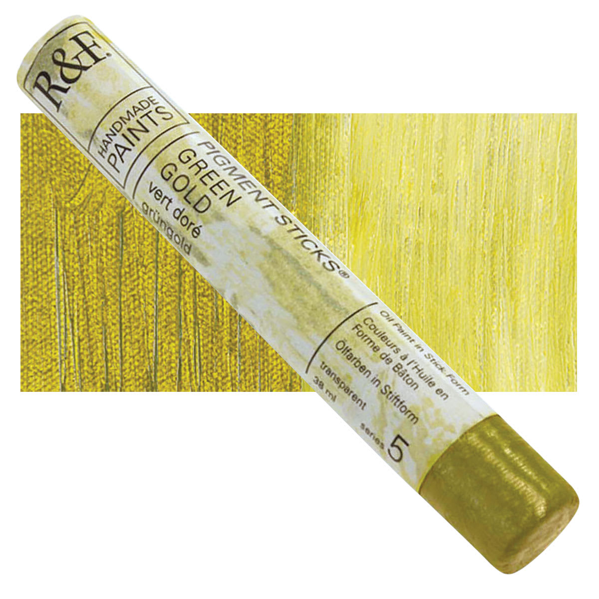 R And F Handmade Paints Pigment Sticks Green Gold 38 Ml