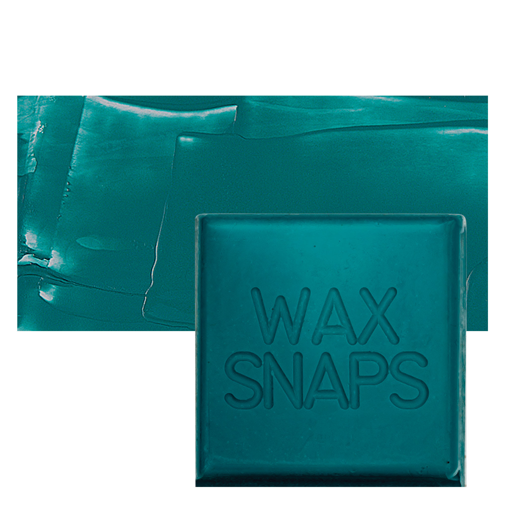 Enkaustikos Wax Snaps Encaustic Paints - Cobalt Teal Green, 40 ml cake