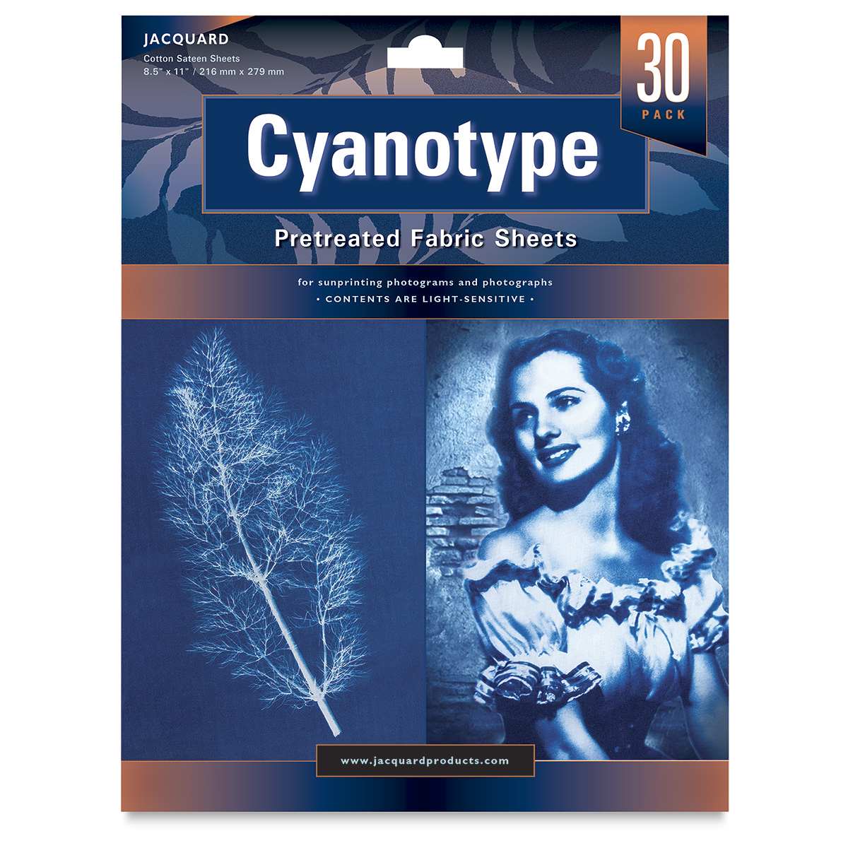 Jacquard Cyanotype Pre-Treated Fabric Sheets | 8.5" x 11"